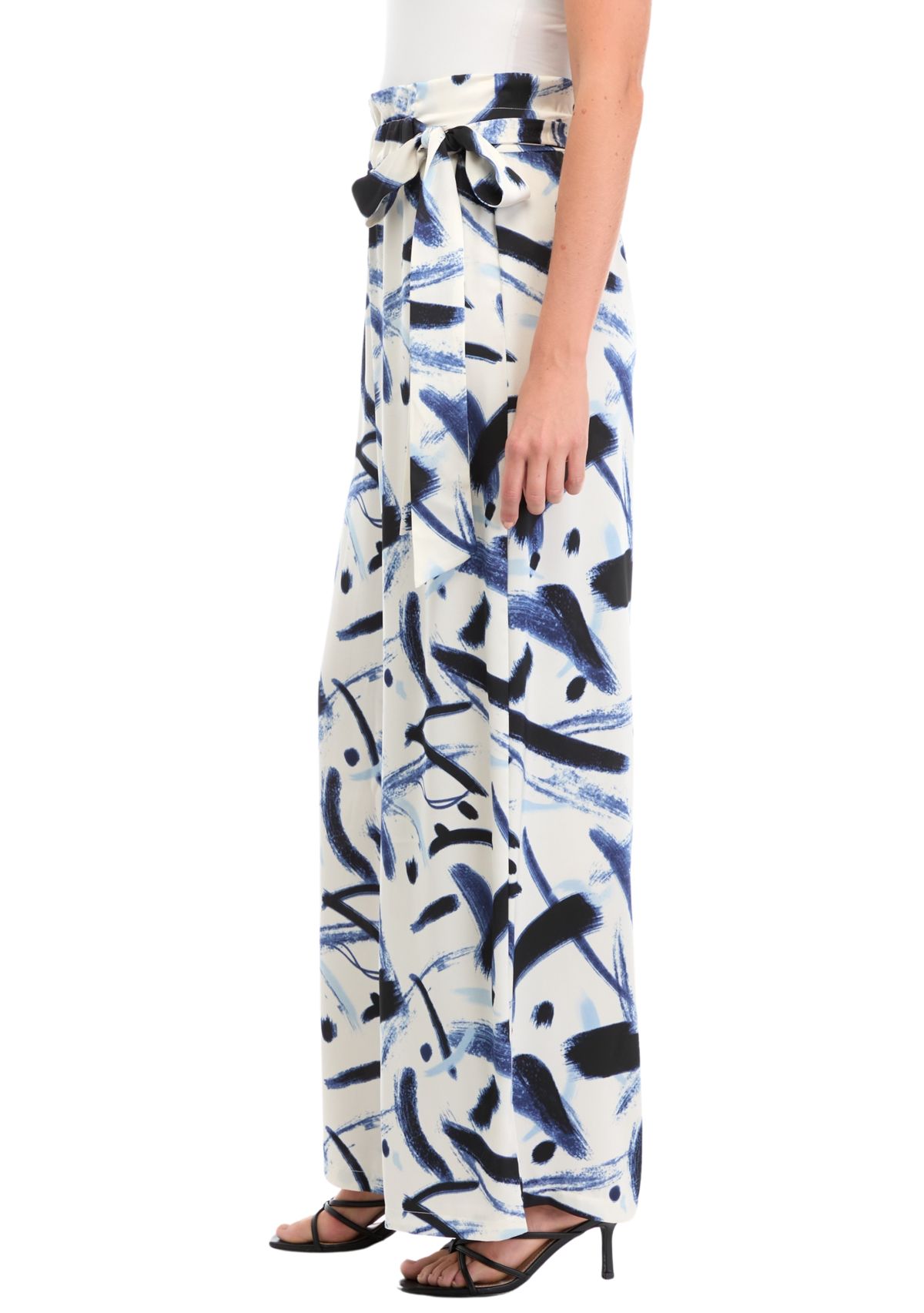 Womens Printed Wide Leg Pants