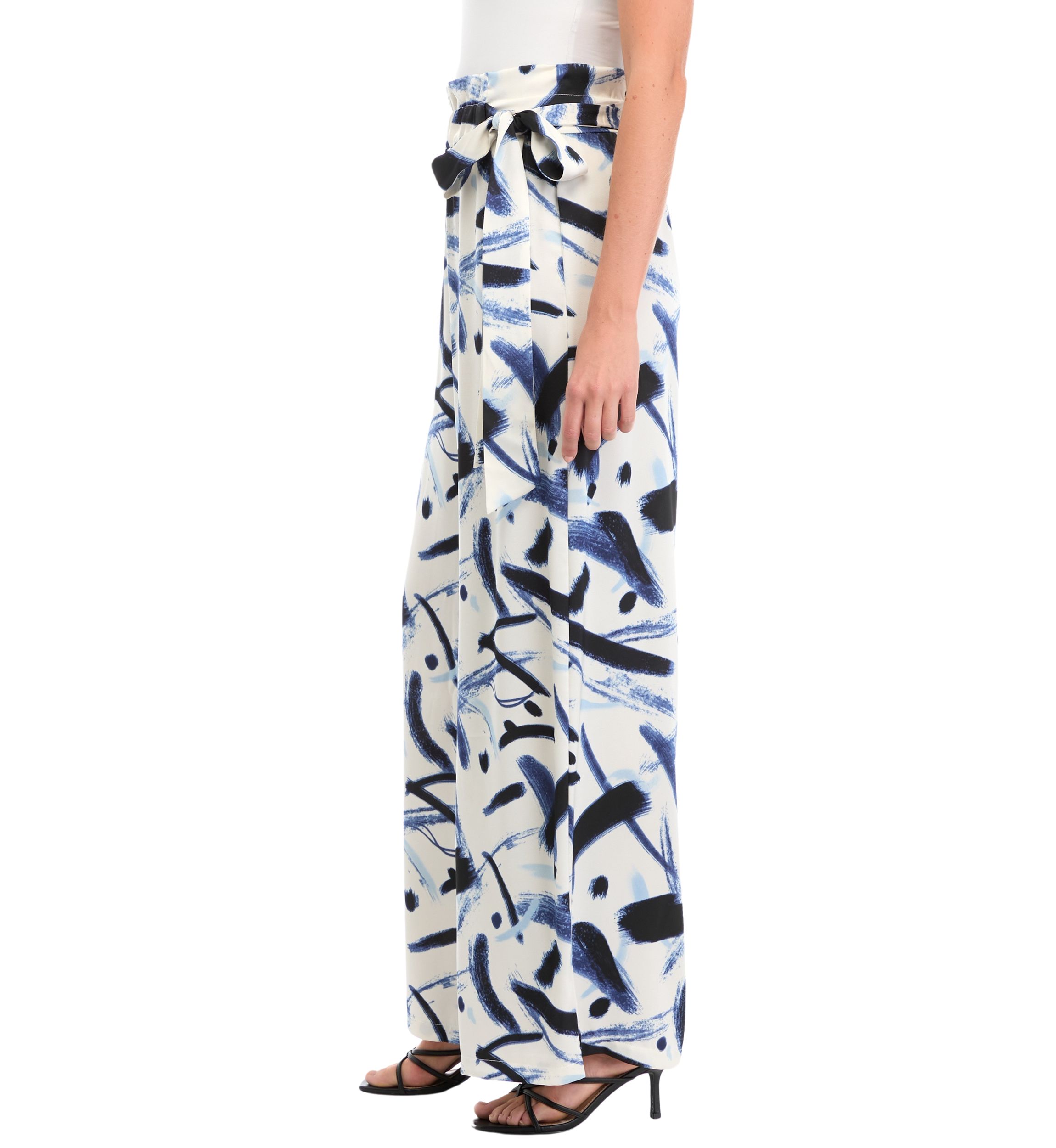 Womens Printed Wide Leg Pants