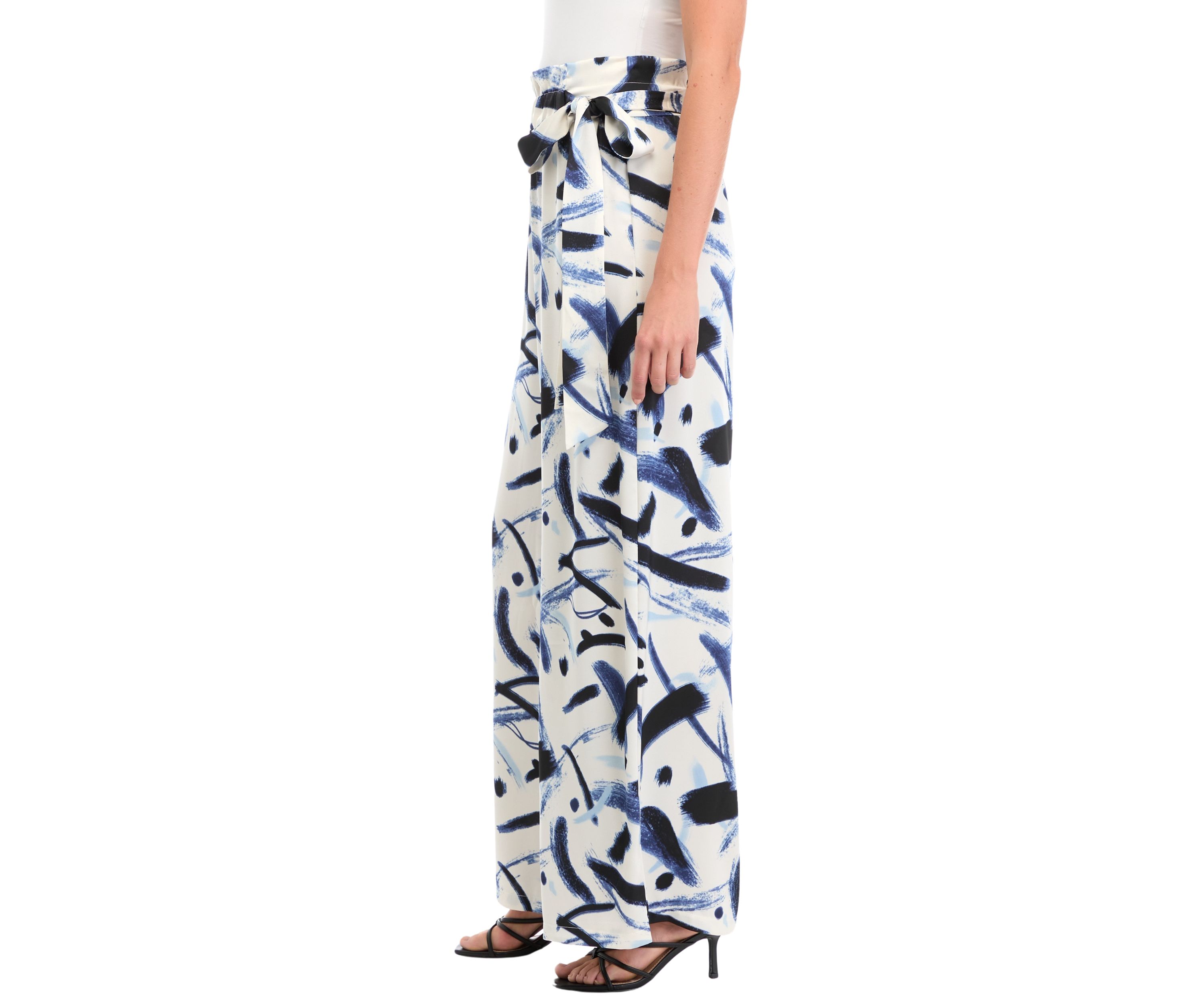 Womens Printed Wide Leg Pants