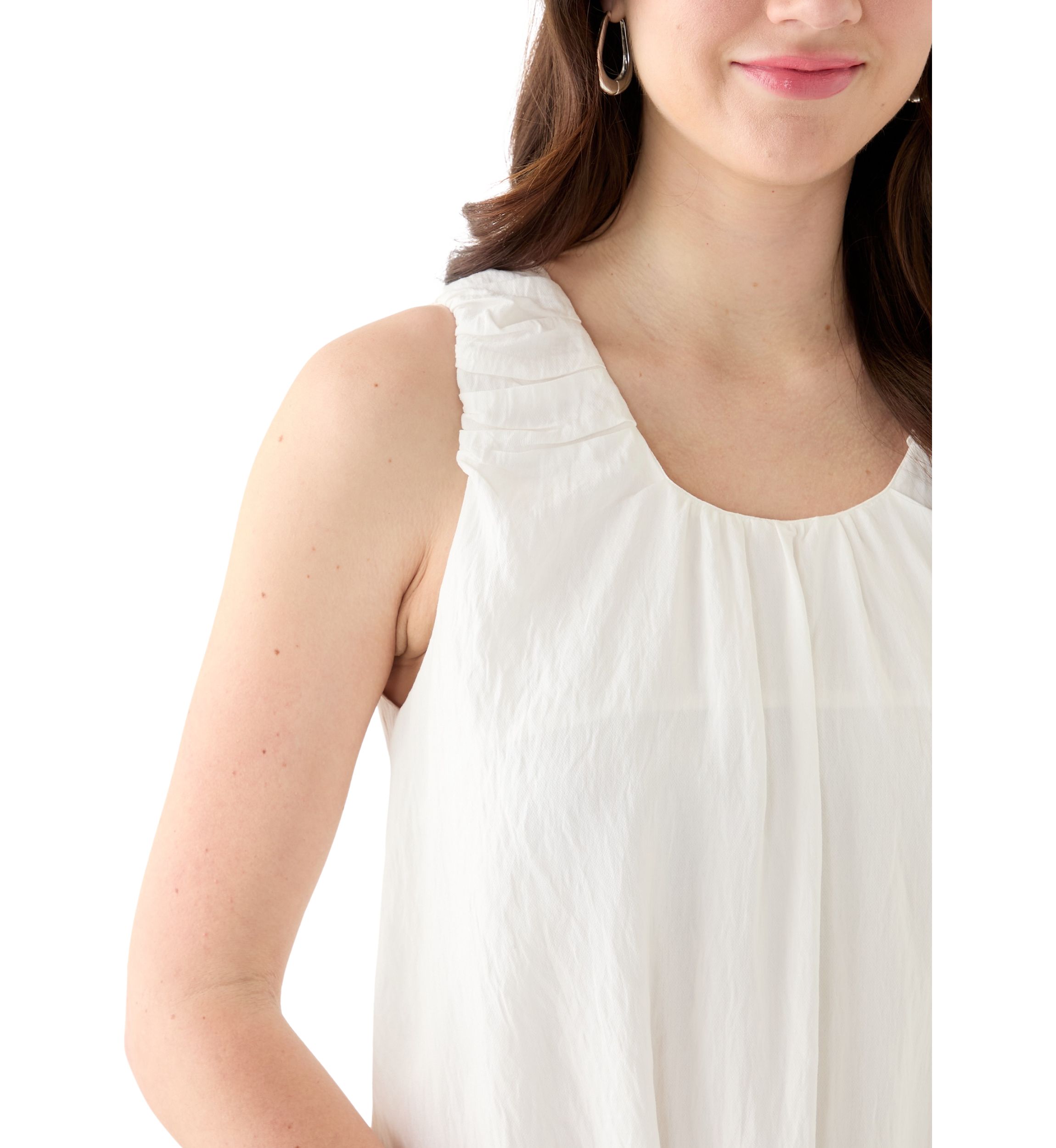 Womens Scoop Neck Sleeveless Printed Midi Dress