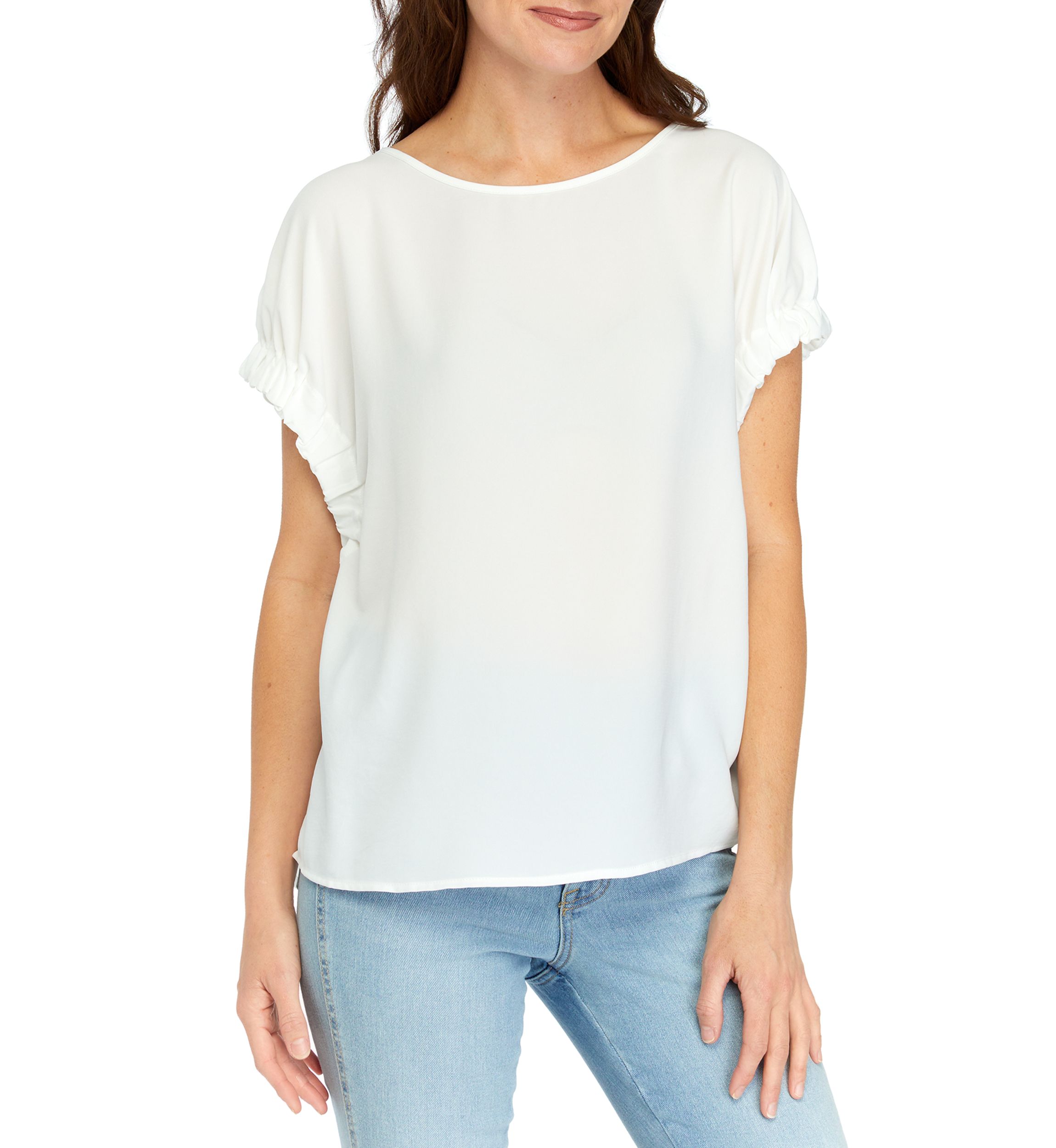 Womens Short Sleeve Tie Back Top 