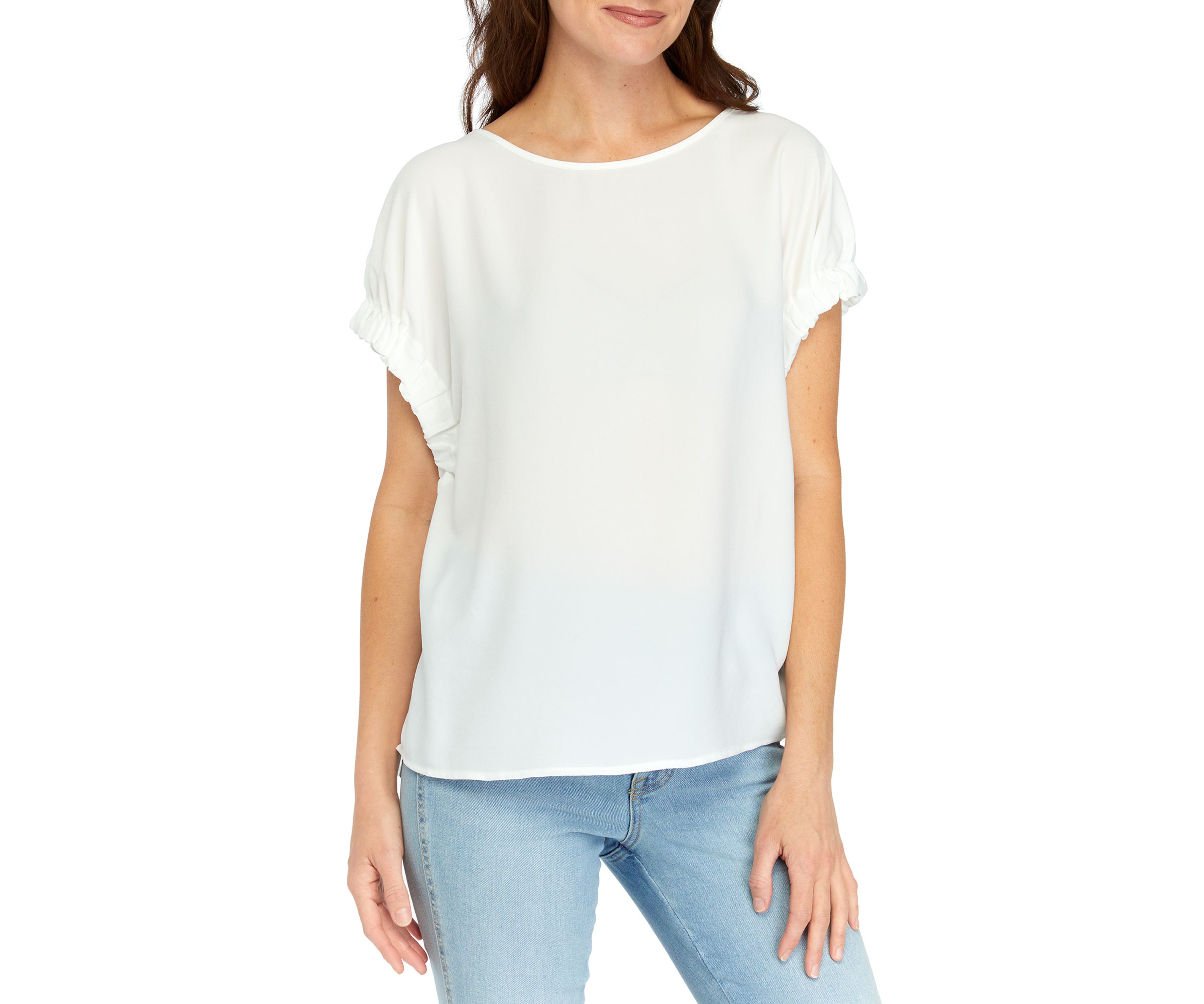 Womens Short Sleeve Tie Back Top 
