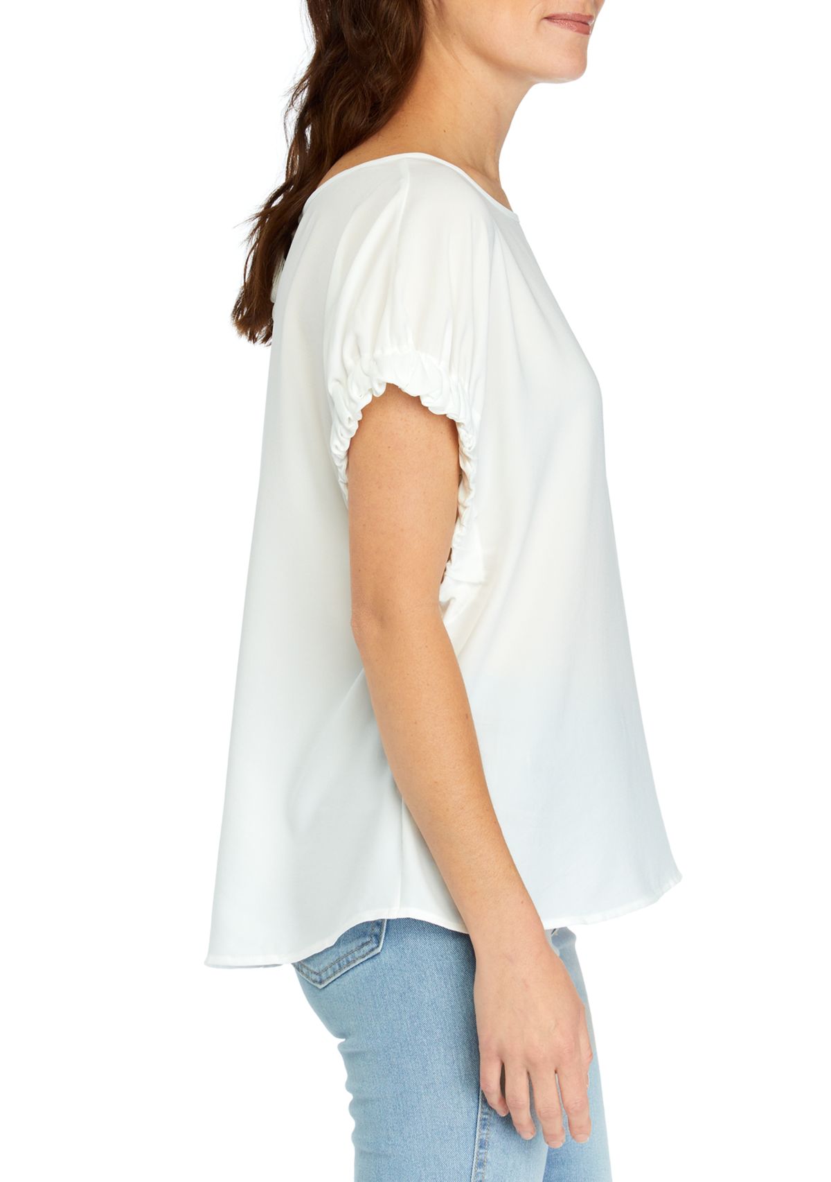 Womens Short Sleeve Tie Back Top 