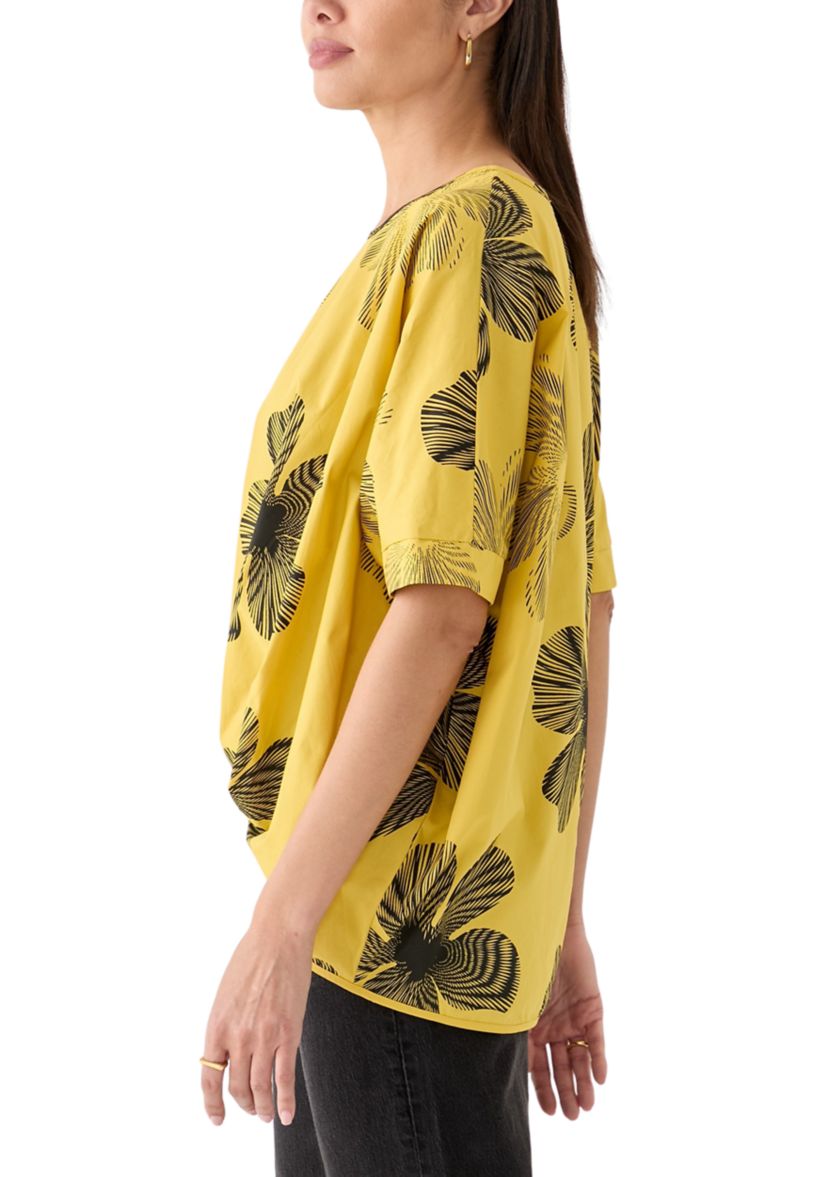 Womens Step Hem Printed Blouse