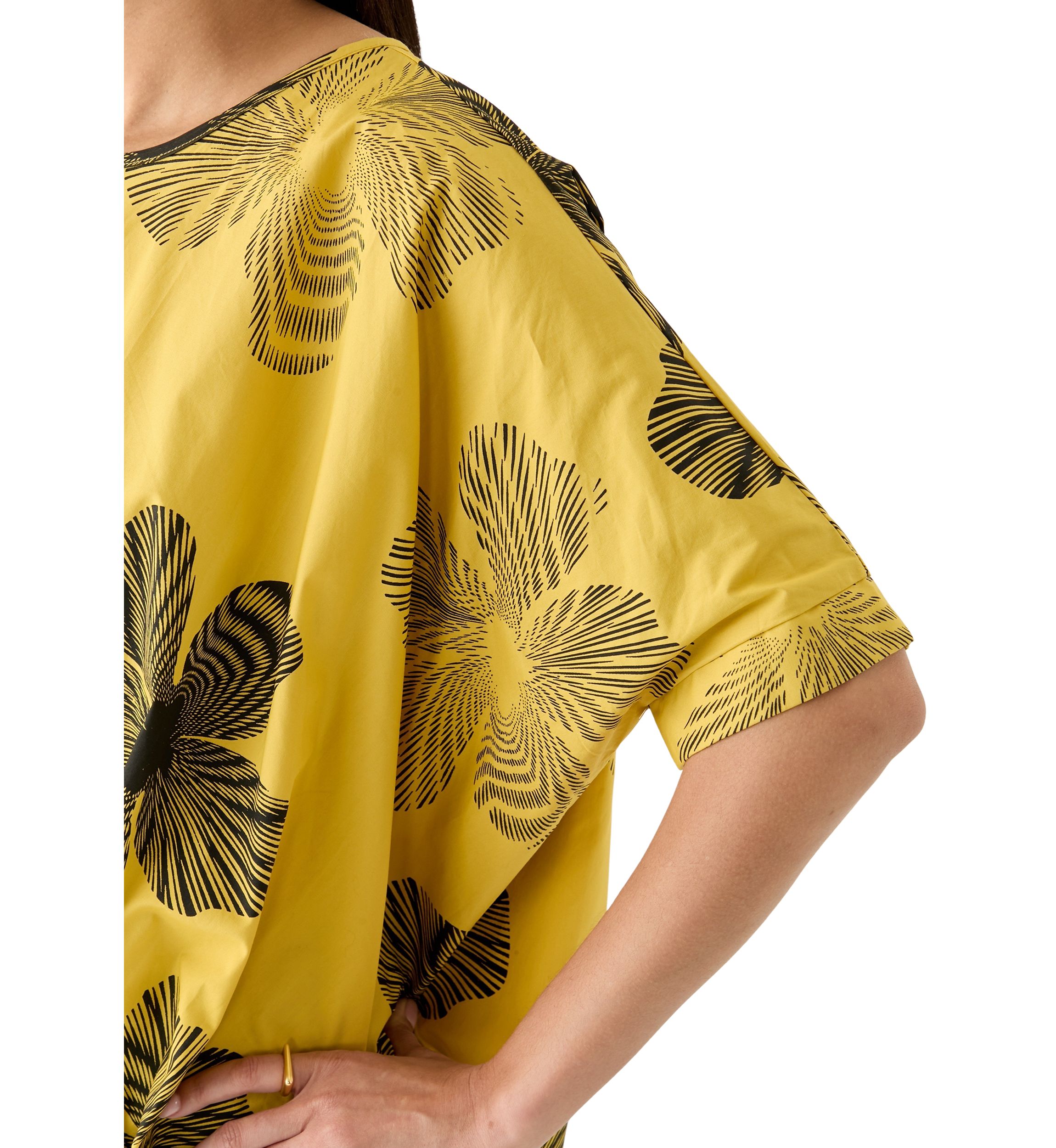 Womens Step Hem Printed Blouse