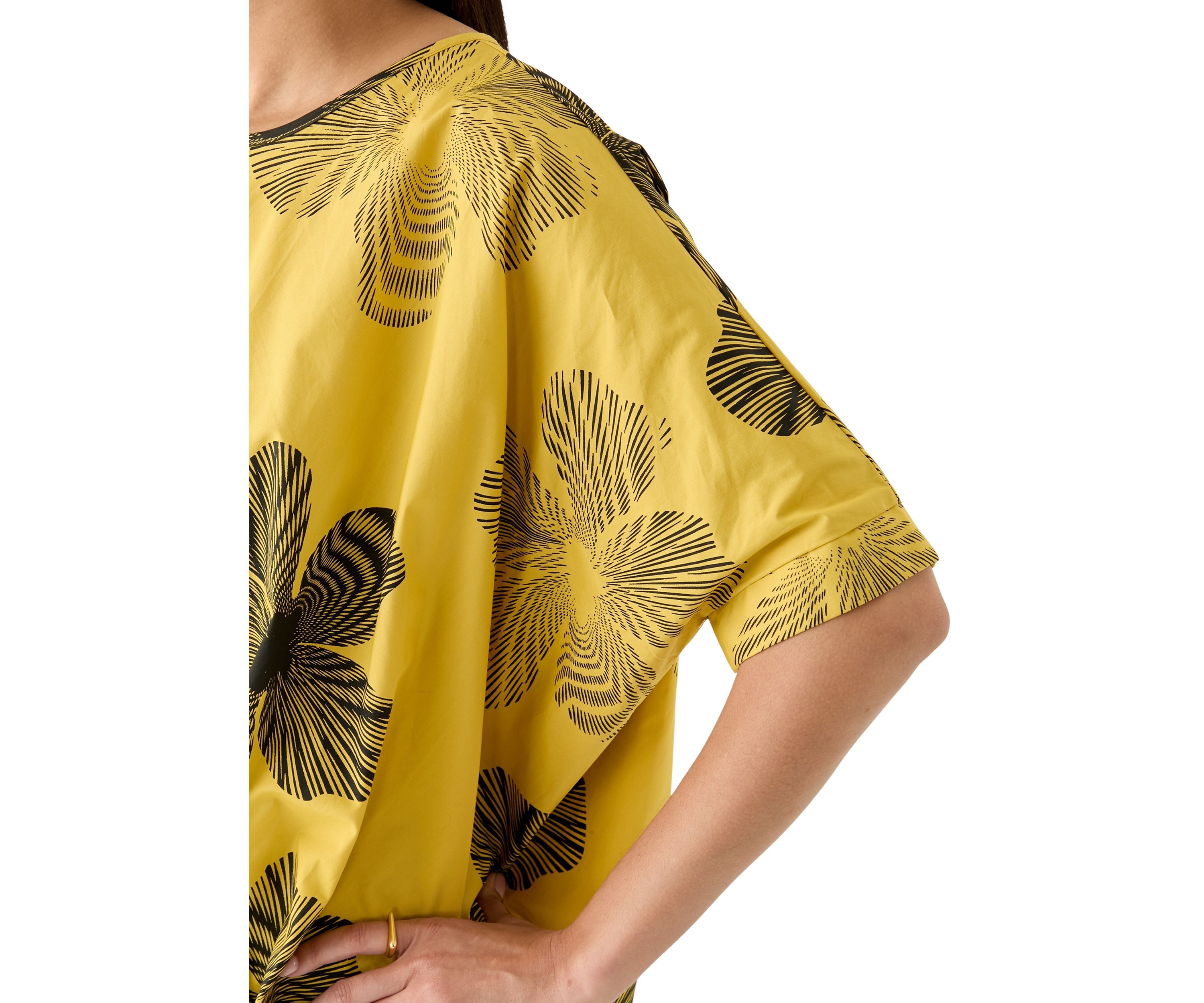 Womens Step Hem Printed Blouse