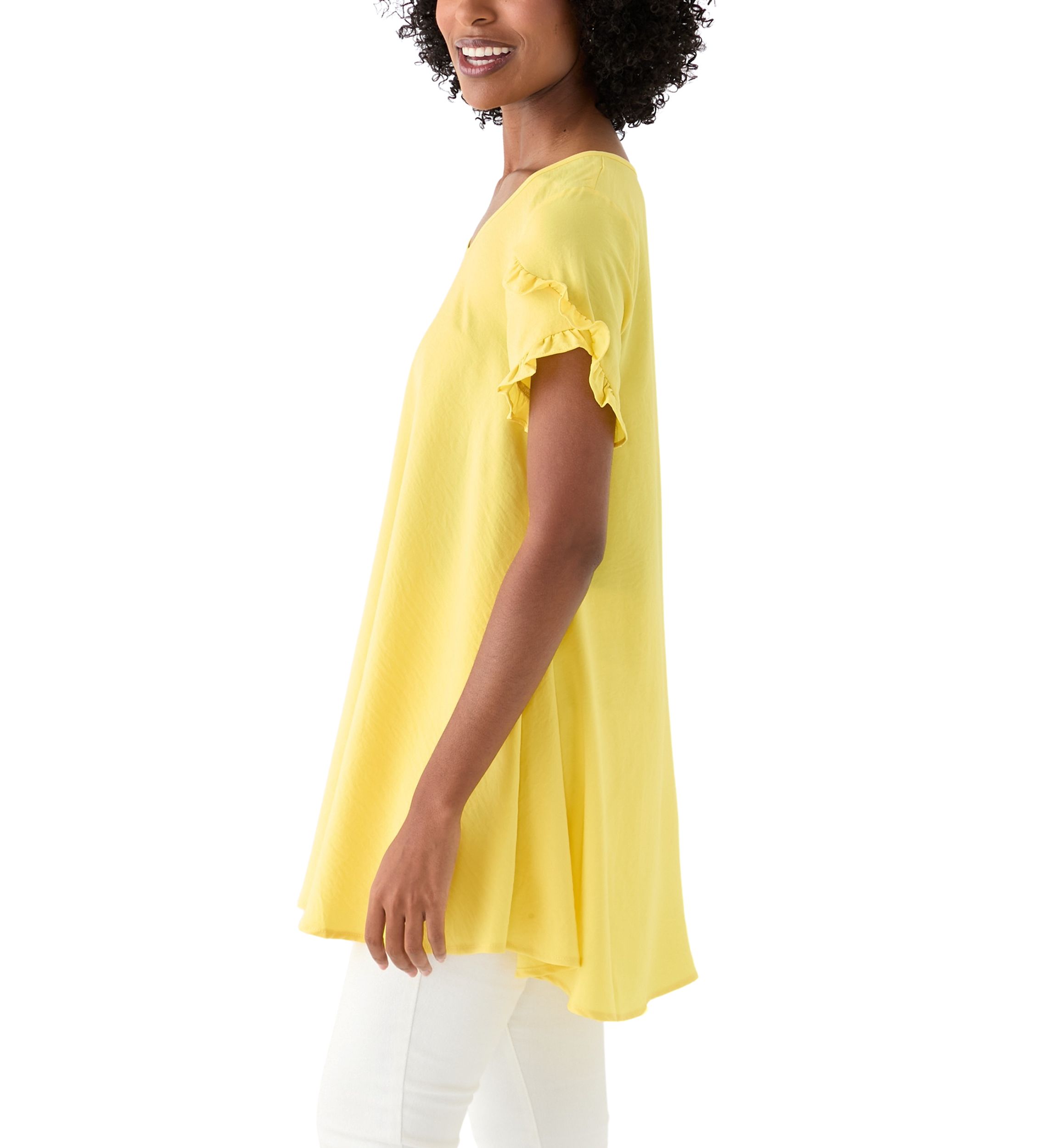 Womens Scoop Neck Short Sleeve Long Top
