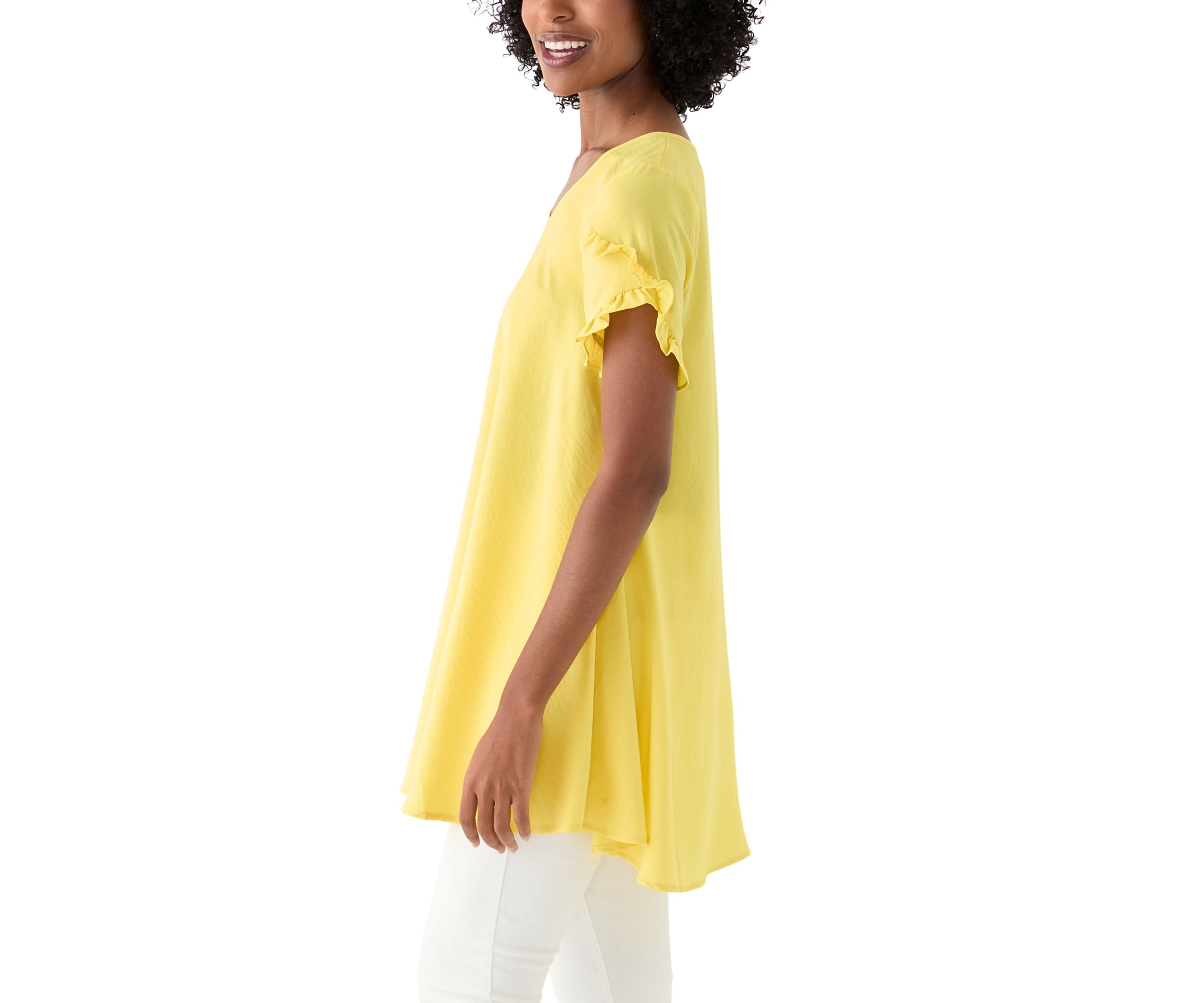 Womens Scoop Neck Short Sleeve Long Top