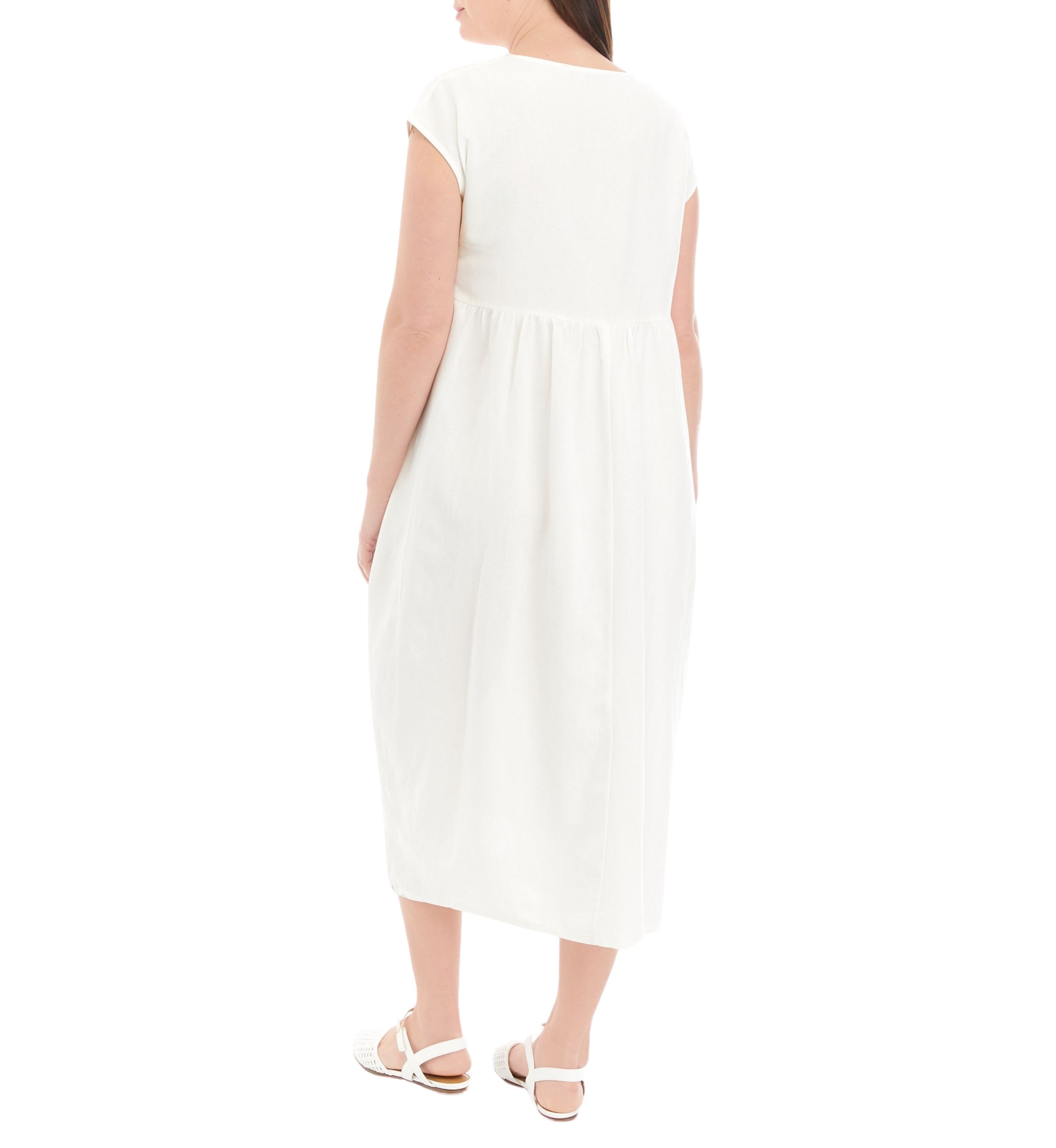 Womens Short Sleeve Long Solid Dress