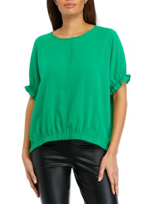 Women's Front Elastic Hem Top