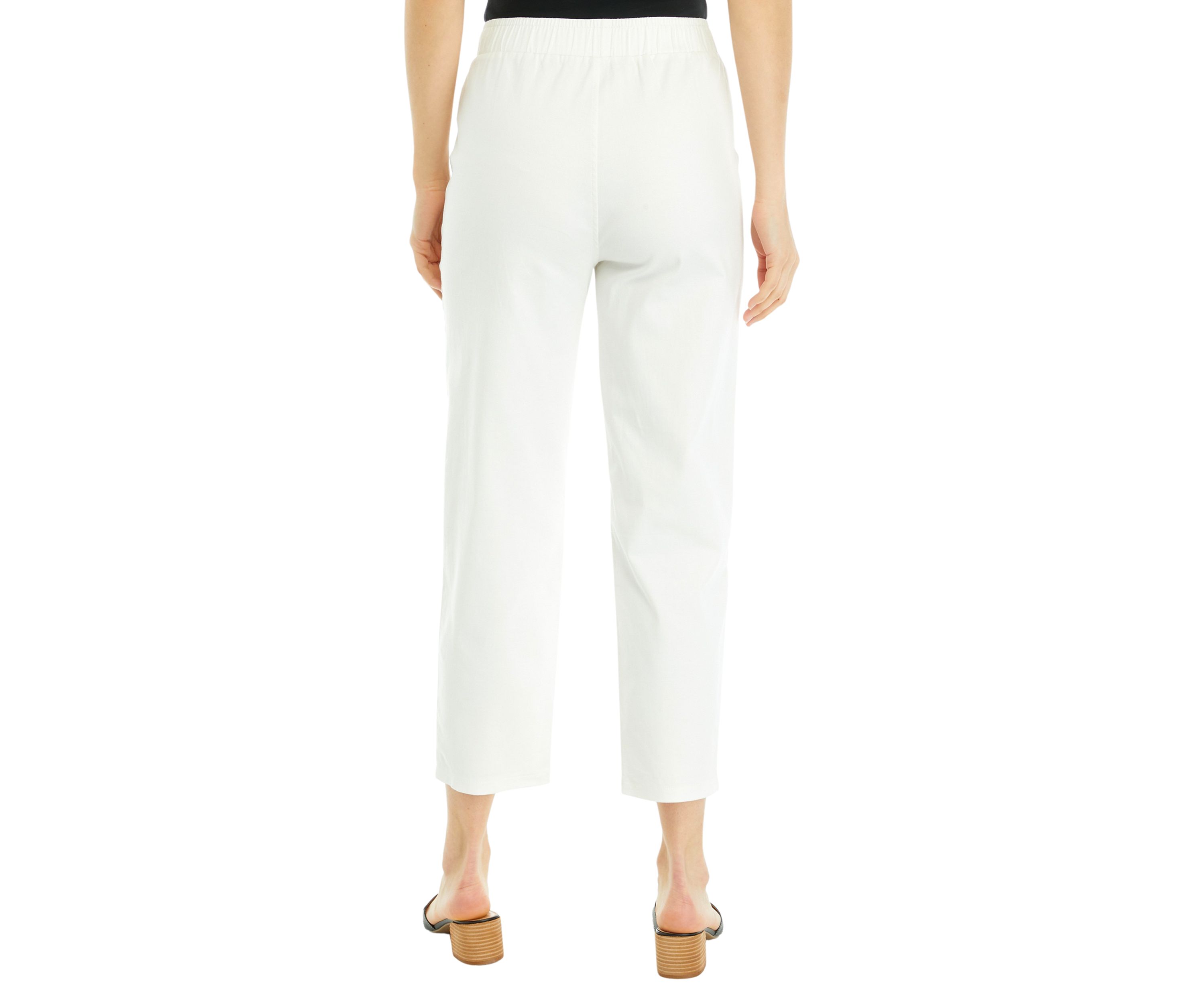 Womens Solid Cropped Pants