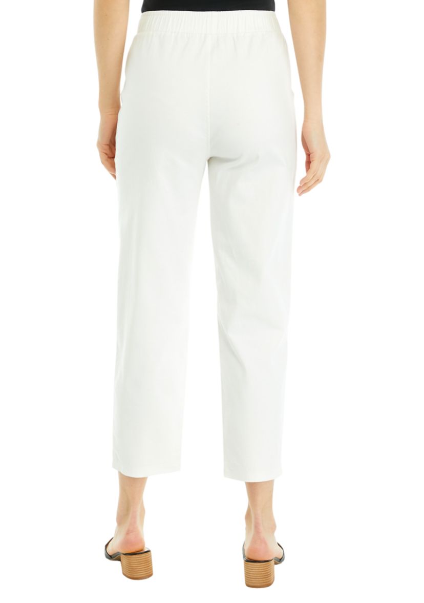 Womens Solid Cropped Pants