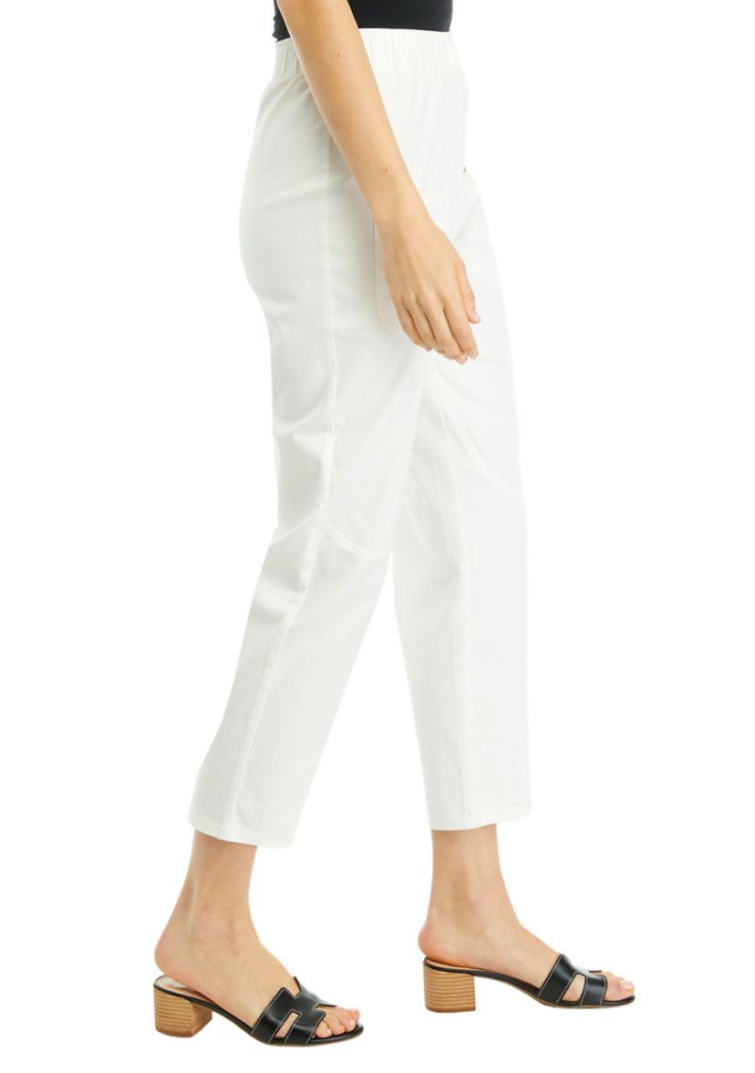 Womens Solid Cropped Pants