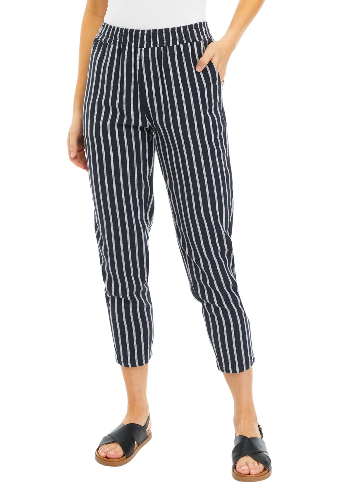 Womens Stripe Pull On Pants