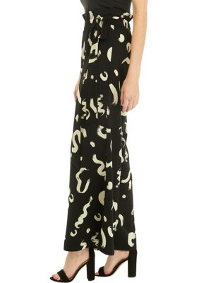 Women's Wide Leg Printed Pants