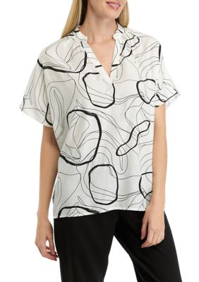 Women's Dolman Sleeve Printed Top