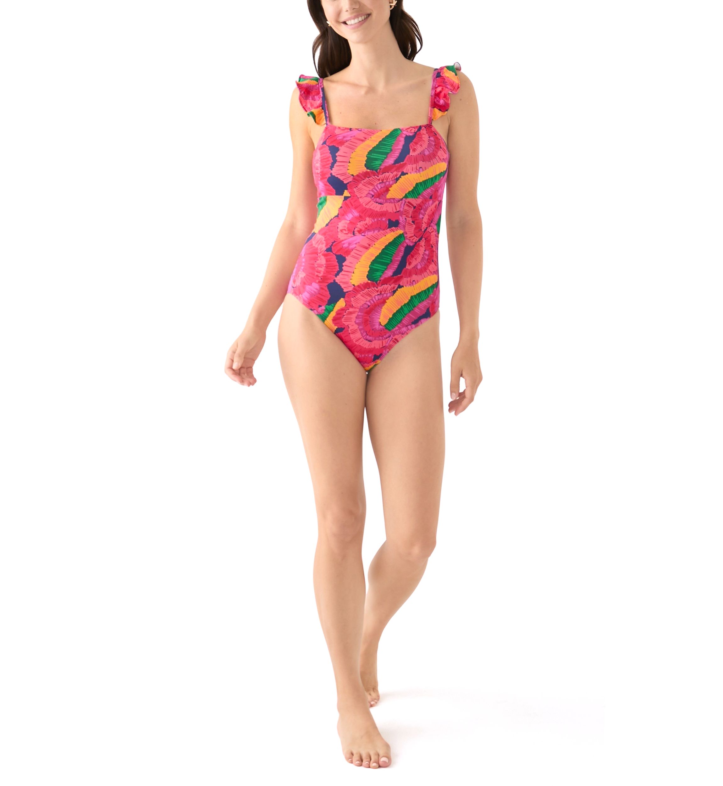 Showstopper Floral Ruffle Swimsuit 