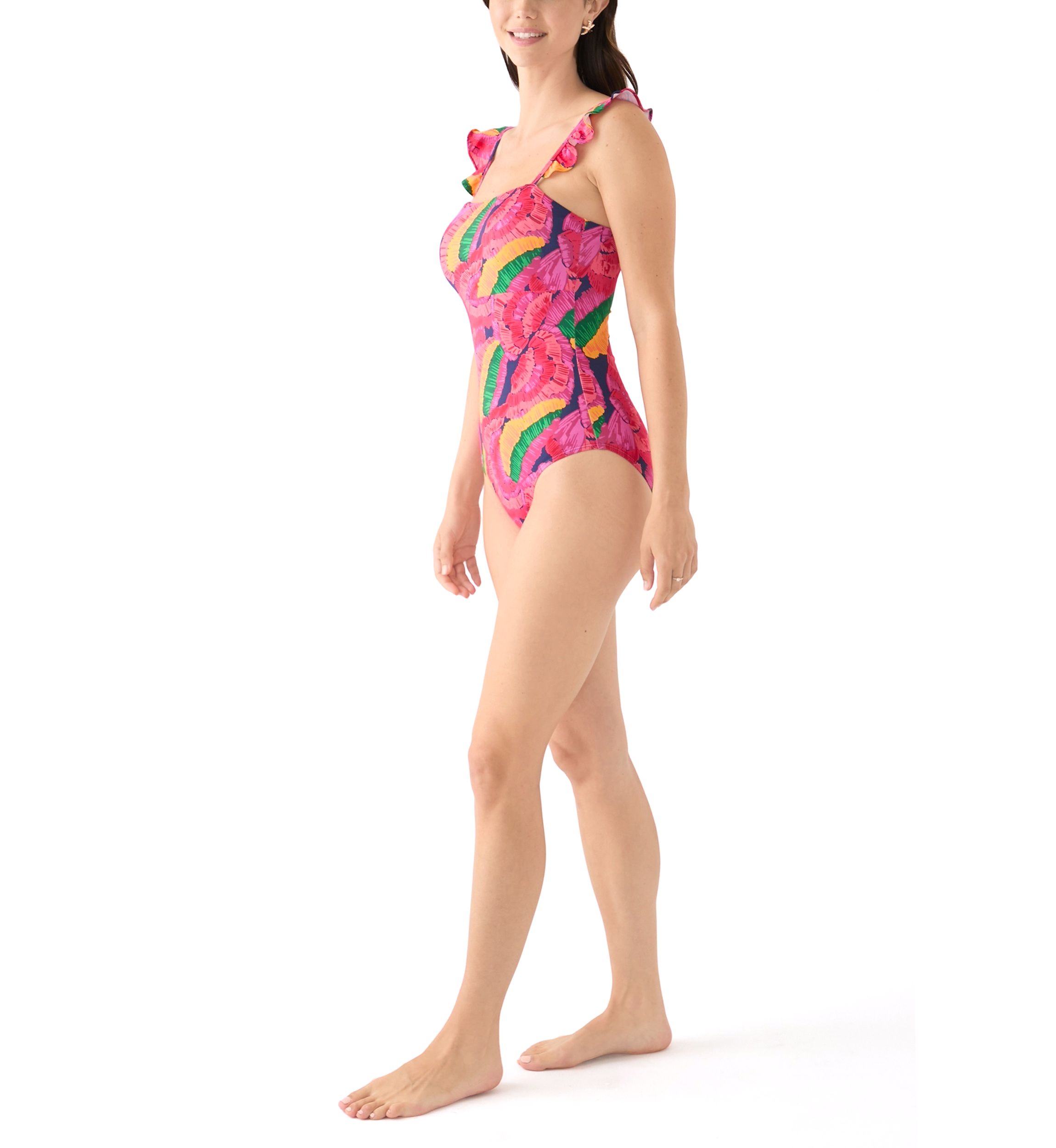 Showstopper Floral Ruffle Swimsuit 