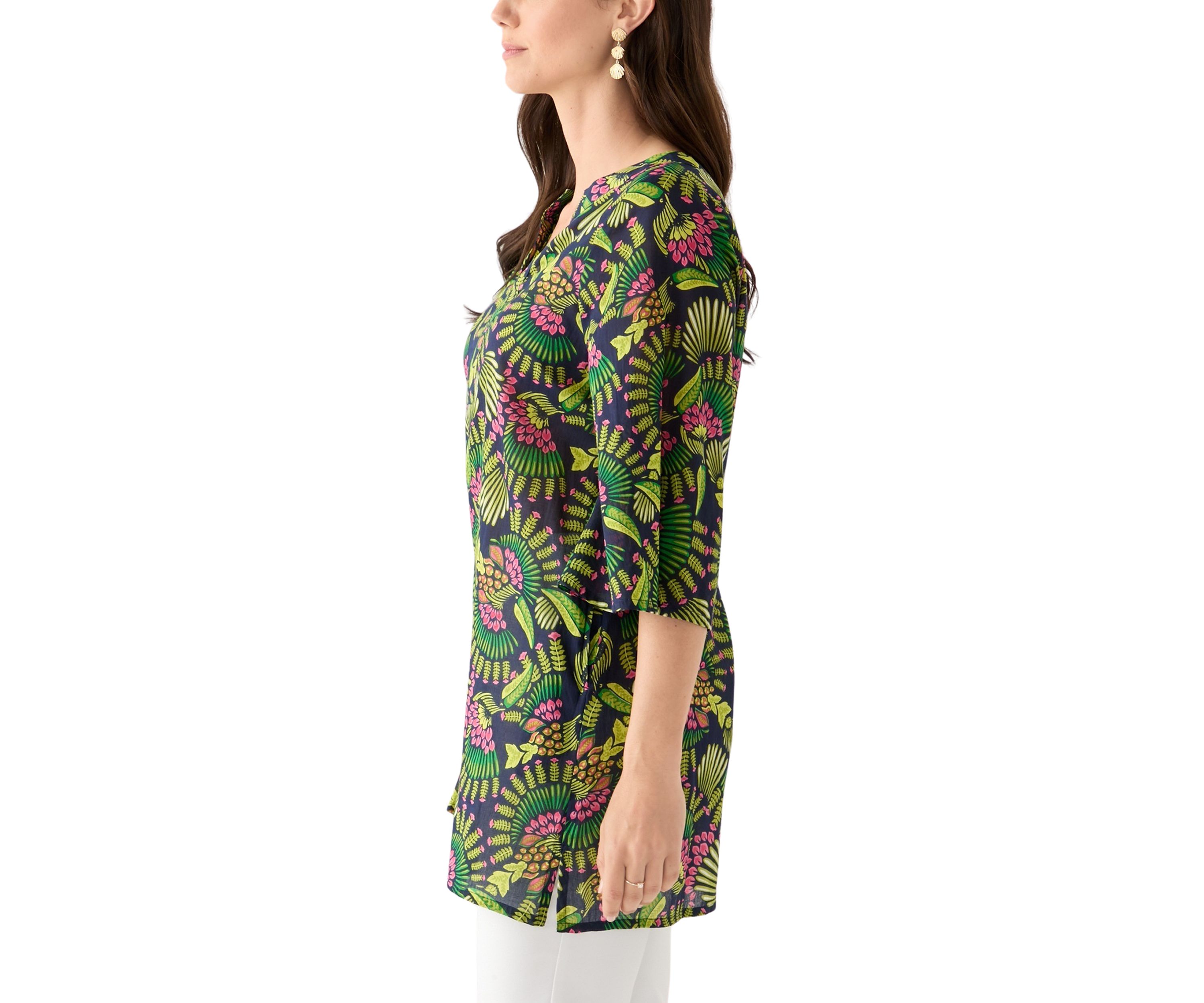 Toucan Tango Long Sleeve Tunic Swim Cover Up 