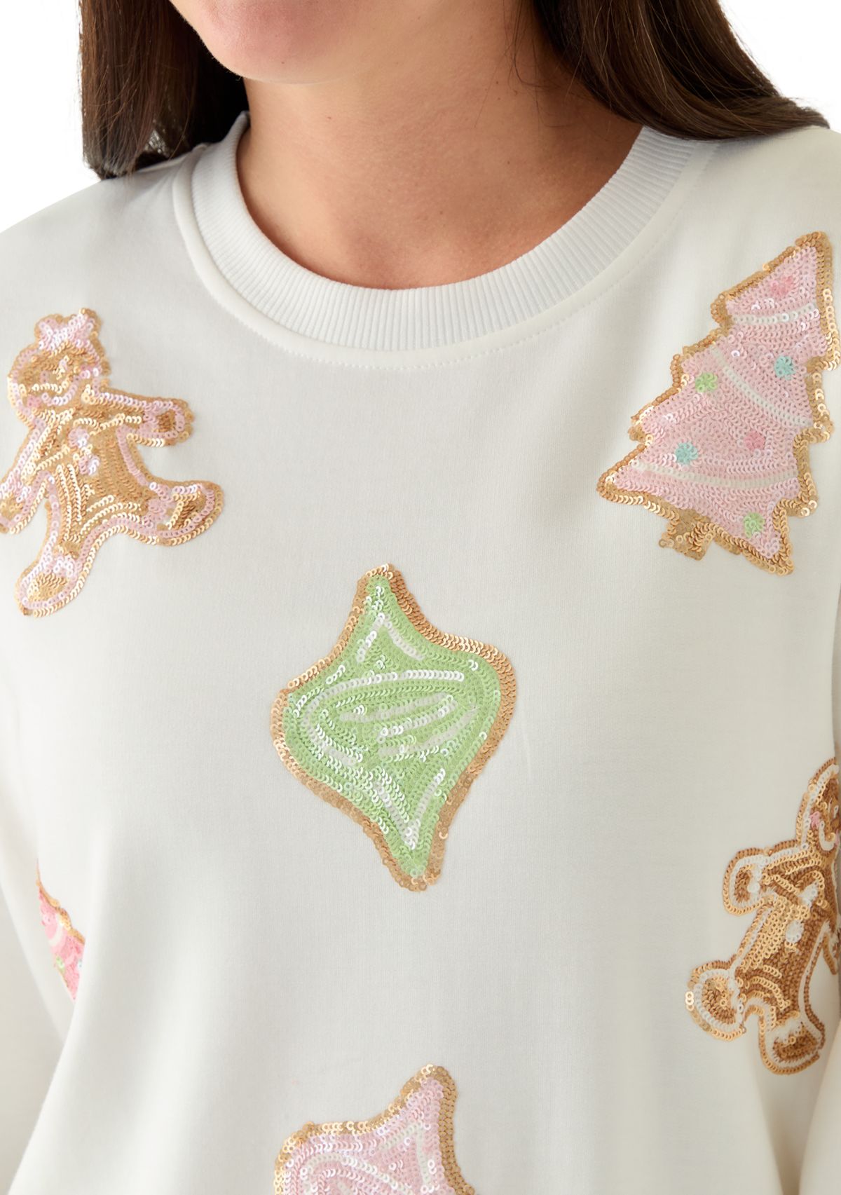 Womens Lakelyn Gingerbread Cookies Sweatshirt