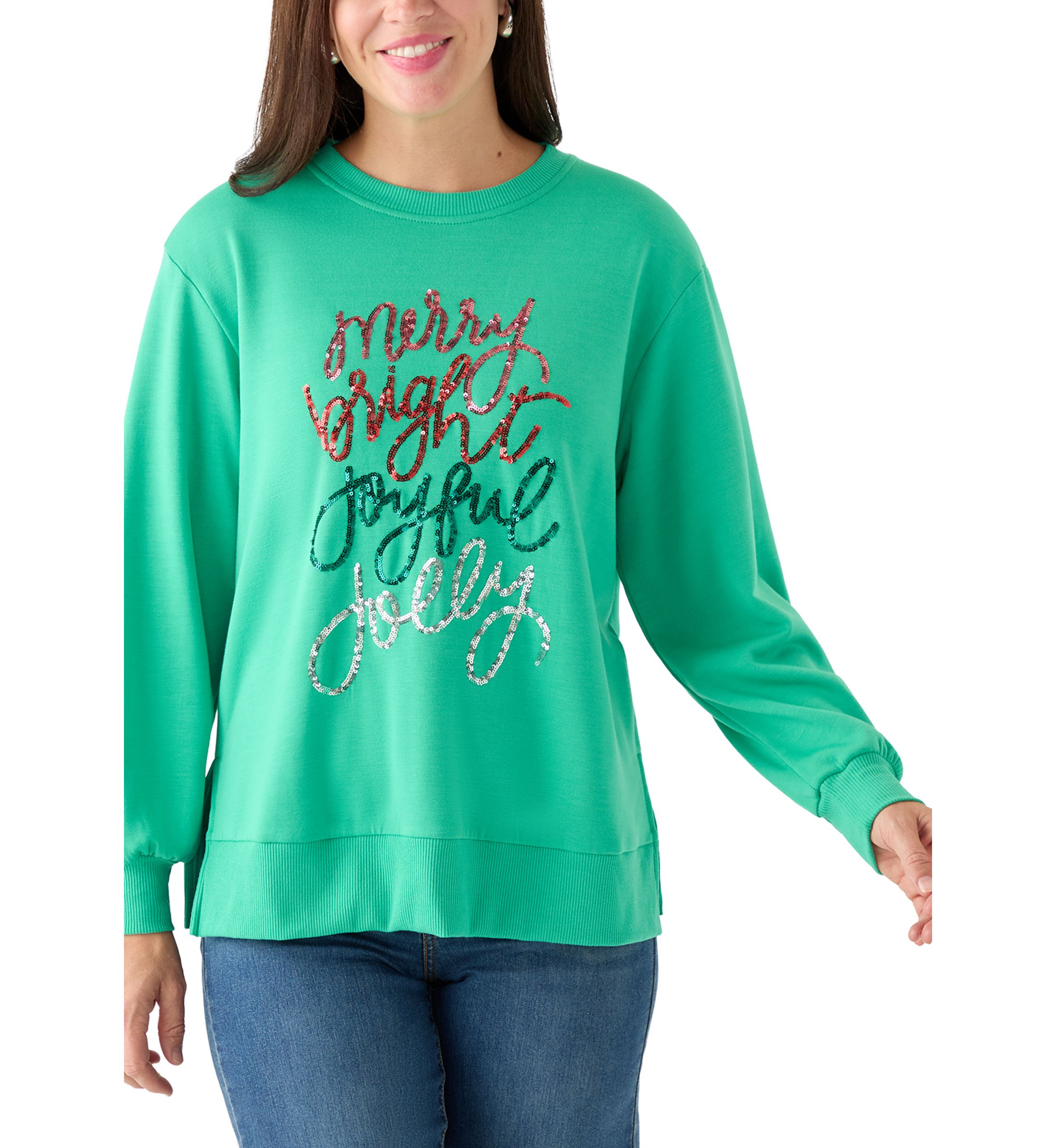 Womens Merry and Bright Lakelyn Sweatshirt