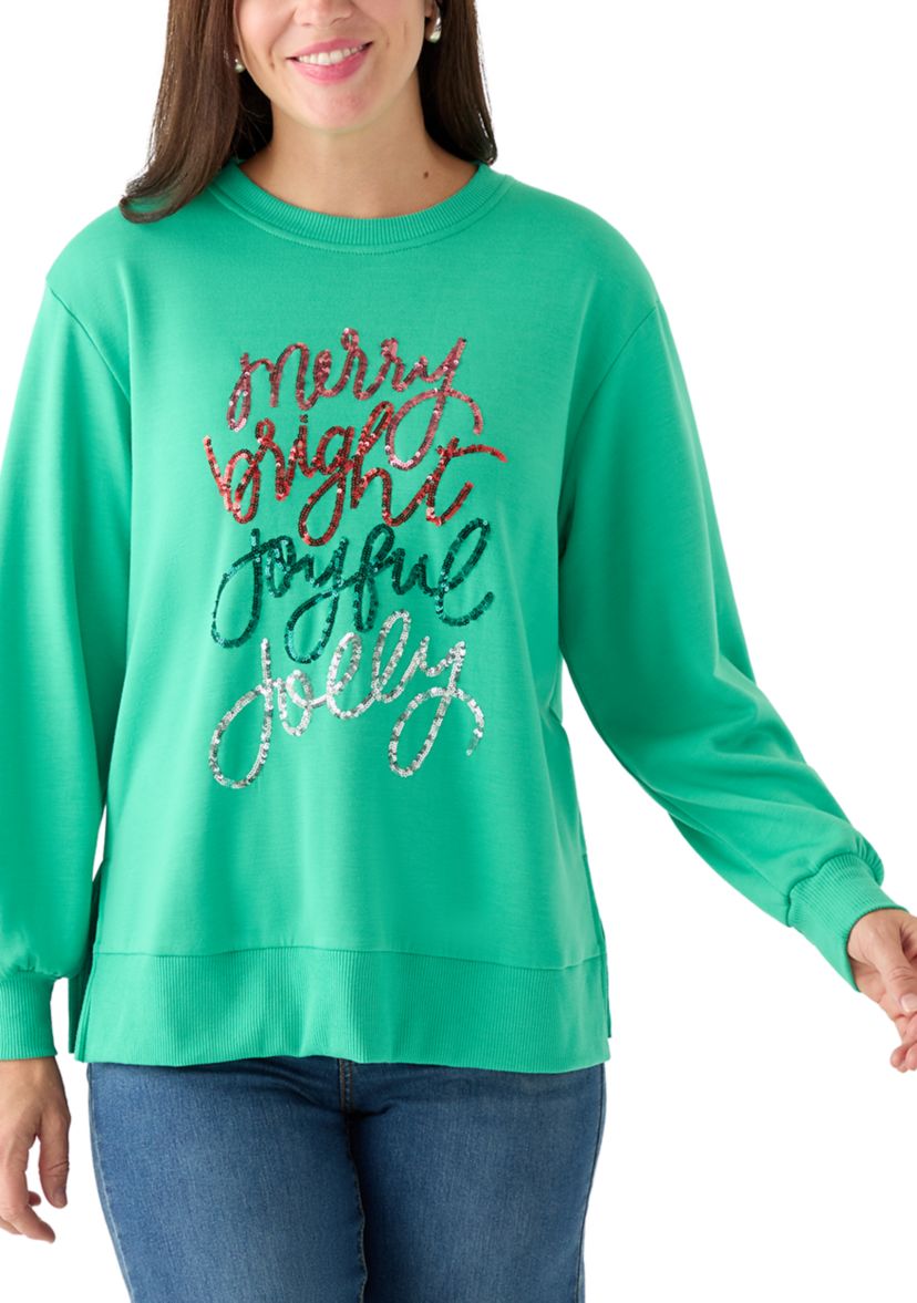 Womens Merry and Bright Lakelyn Sweatshirt