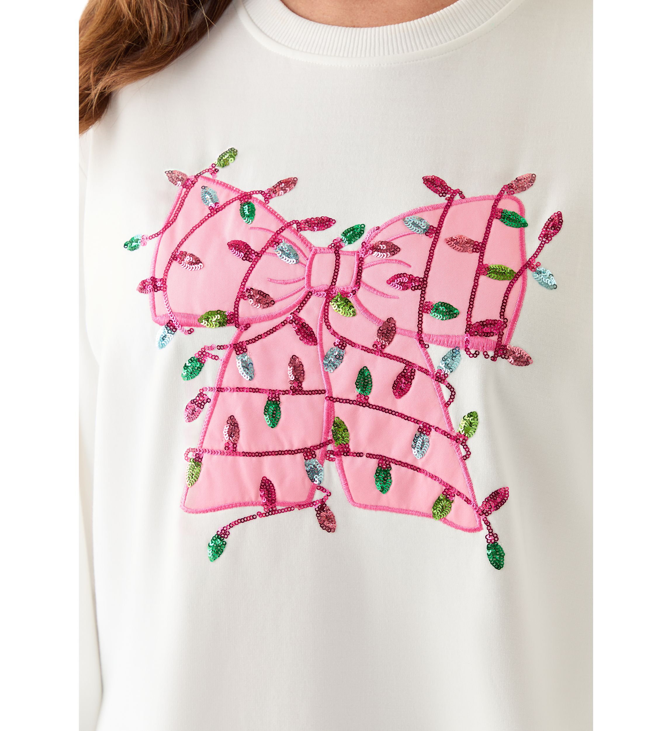 Plus Size Bow with Lights Sweater 