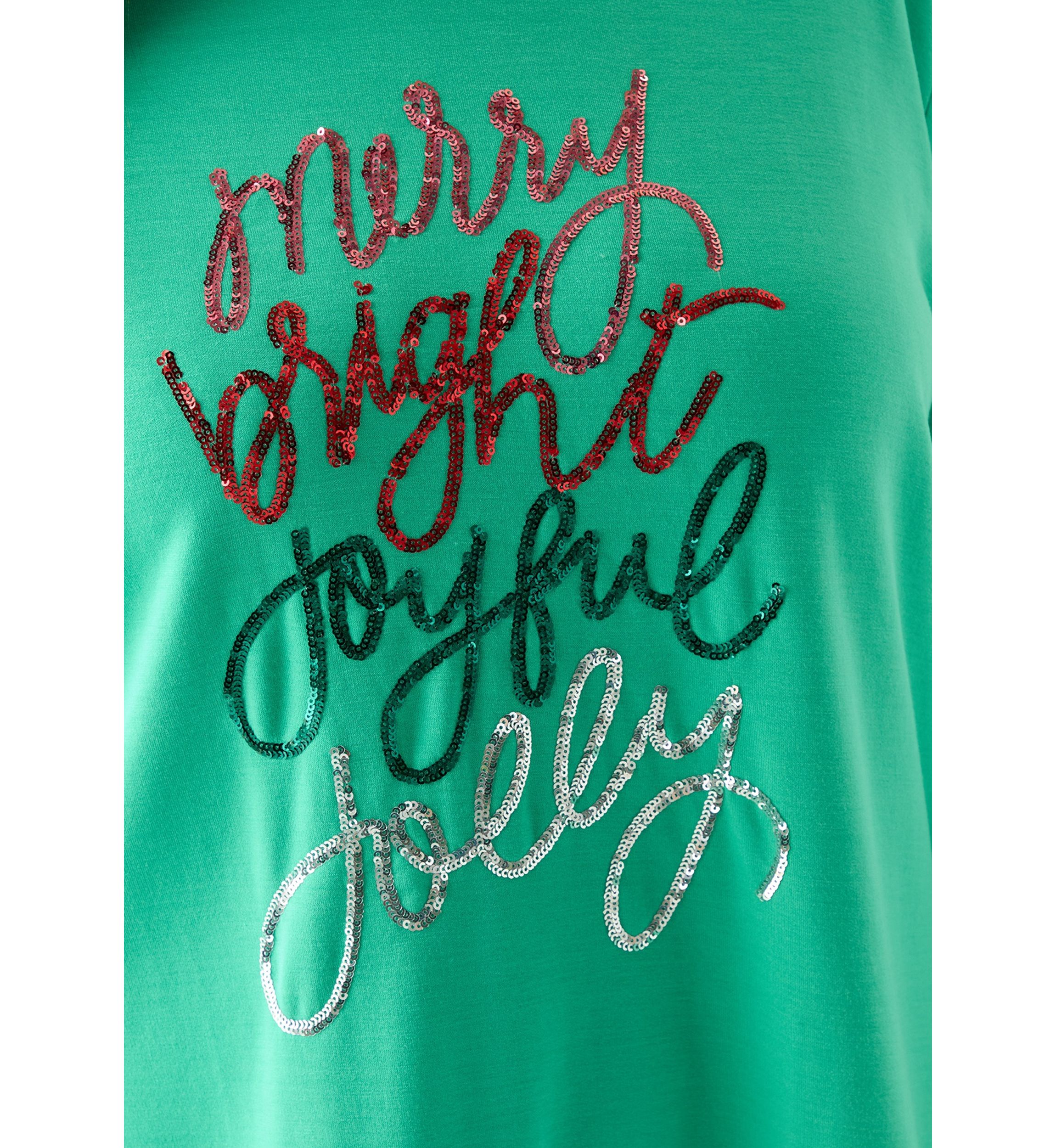 Plus Size Holiday Sequin Sweatshirt