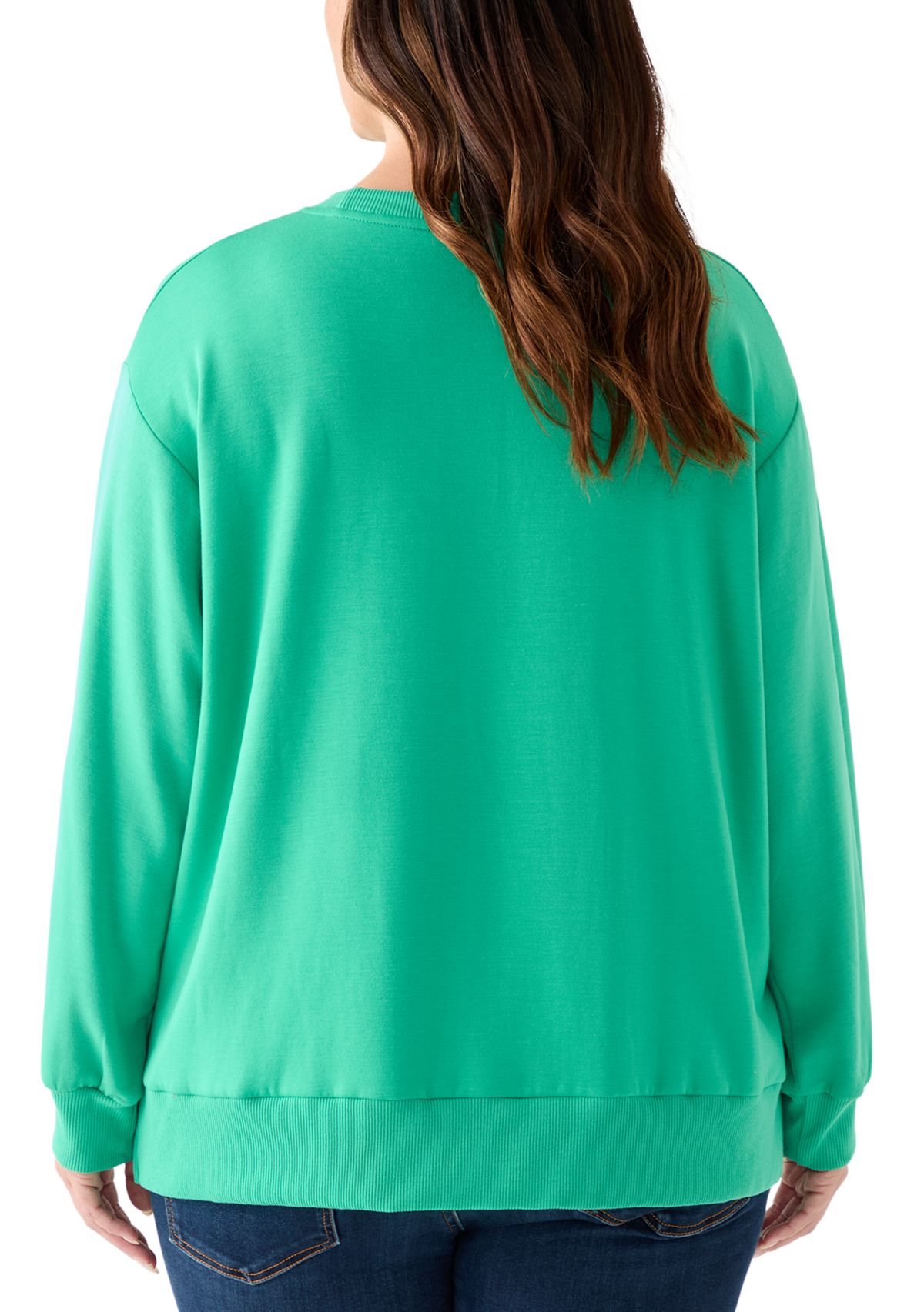 Plus Size Holiday Sequin Sweatshirt