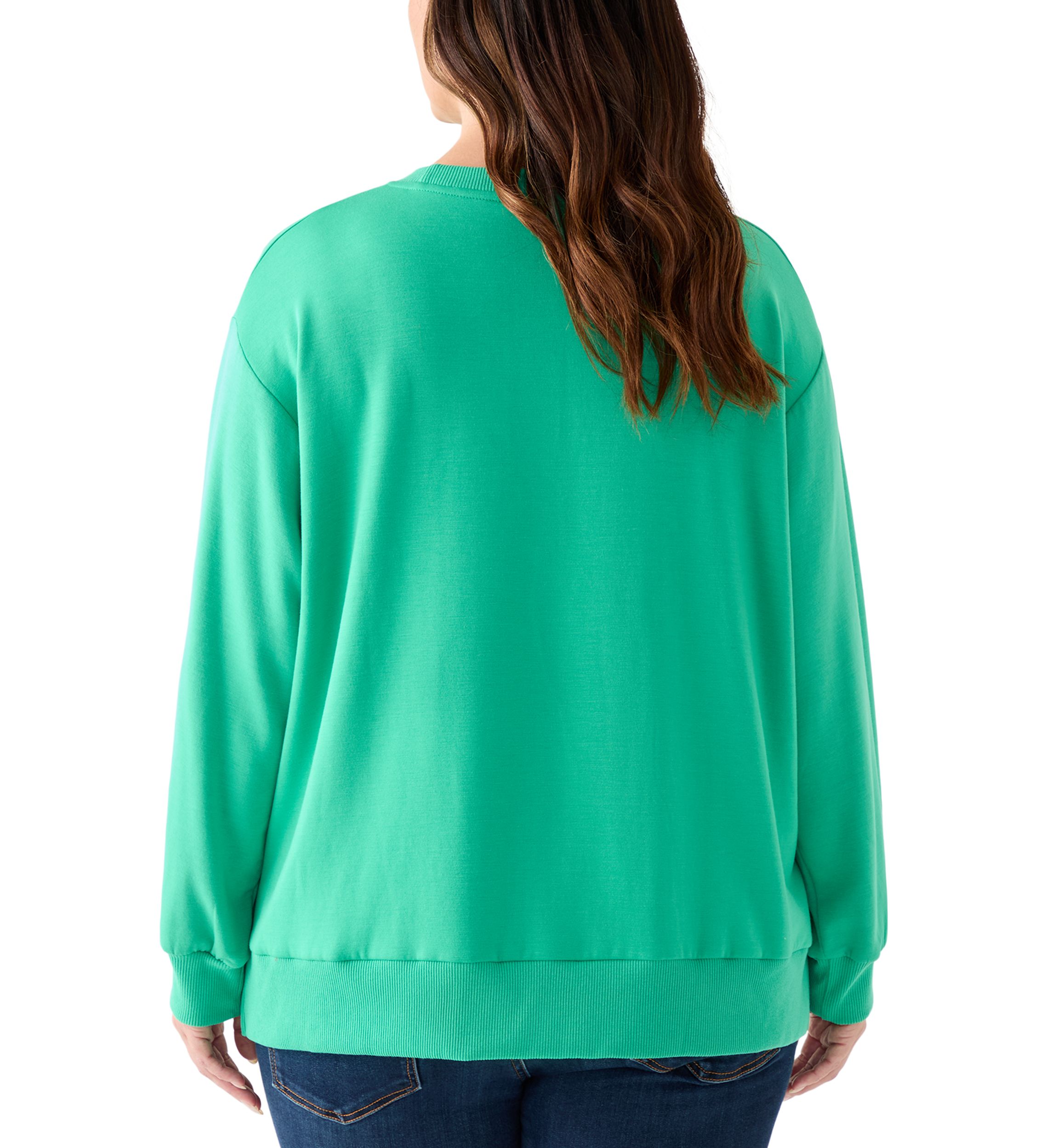 Plus Size Holiday Sequin Sweatshirt