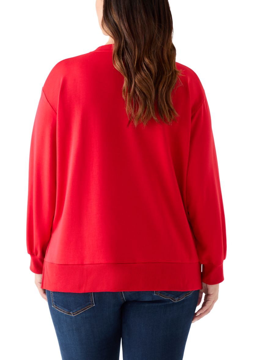 Plus Size Sequence Christmas Tree Sweatshirt