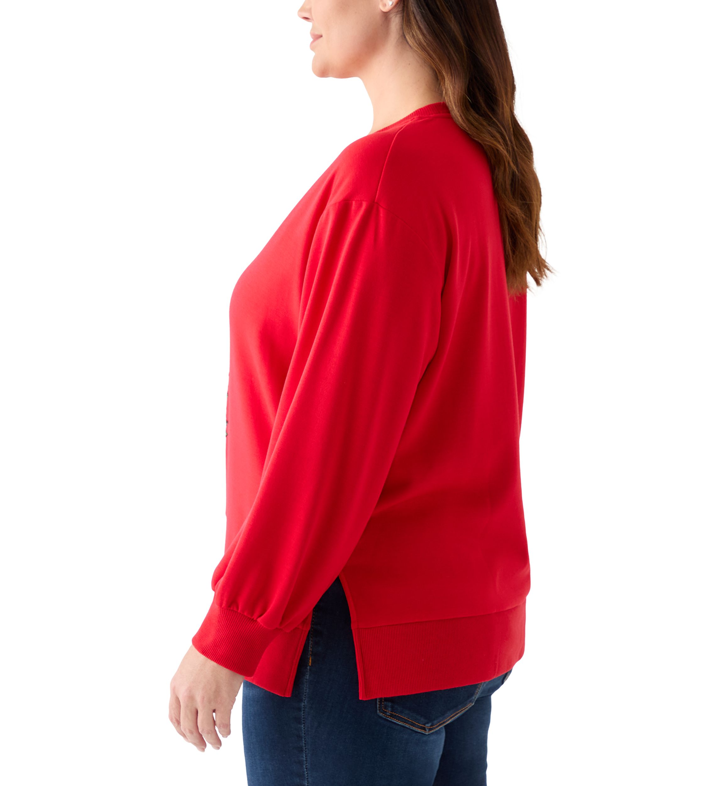 Plus Size Sequence Christmas Tree Sweatshirt