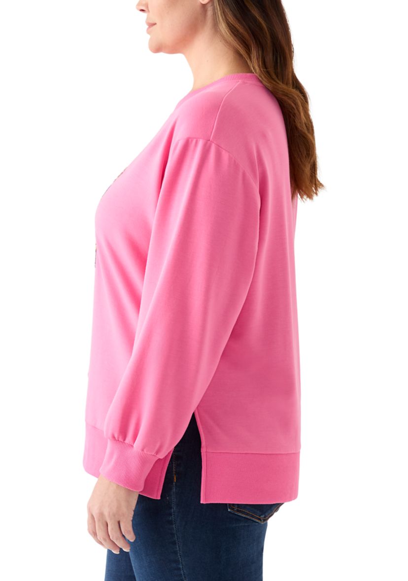Plus Size Sequin Nutcracker Sweatshirt 