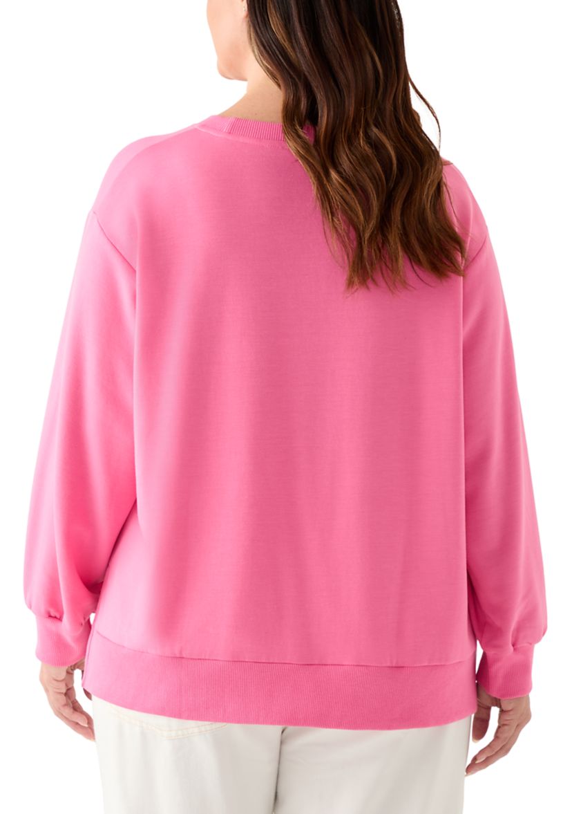 Plus Size Holiday Sequin Sweatshirt