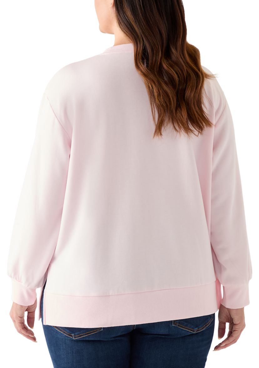 Plus Size Holiday Sequin Sweatshirt