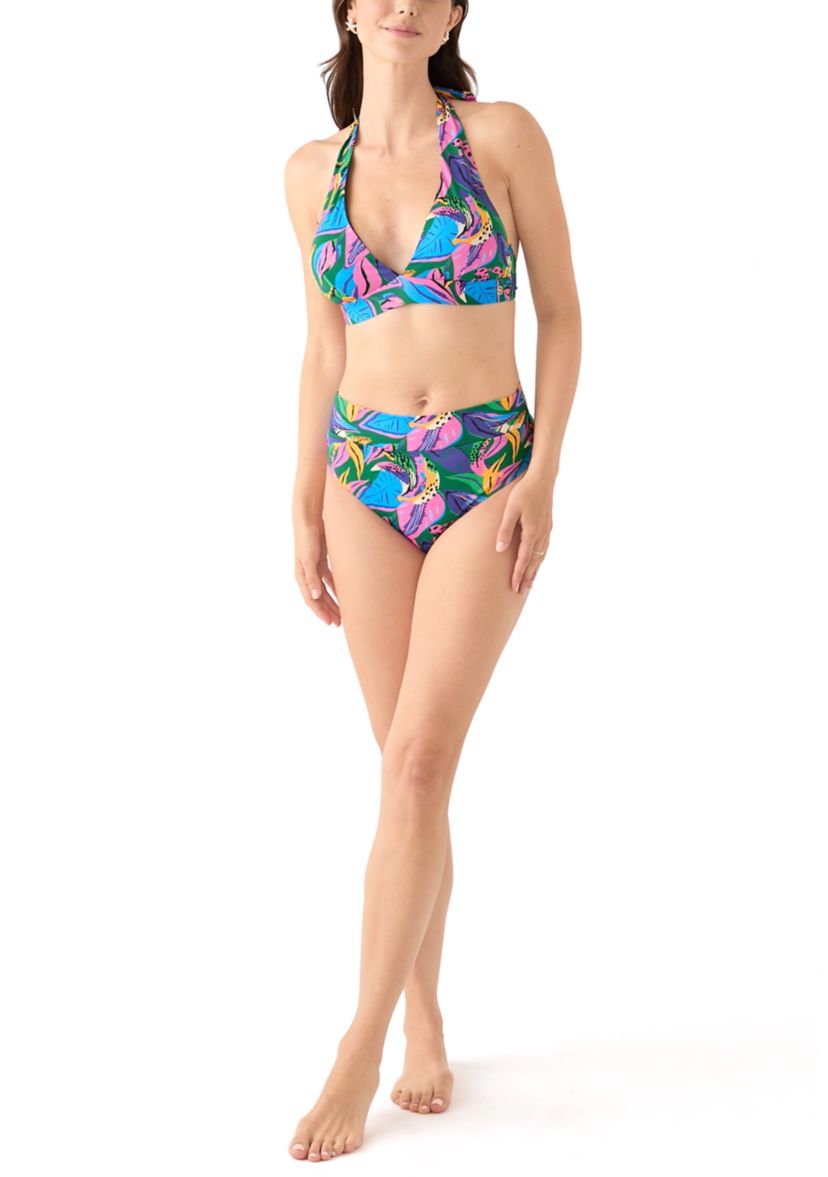 Eyes on Me Tropical Halter Bikini Top 