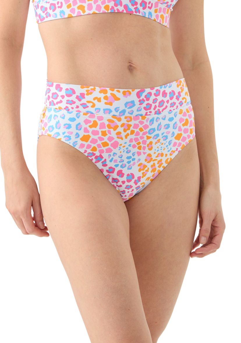 Wild Safari High Waisted Banded Swim Briefs