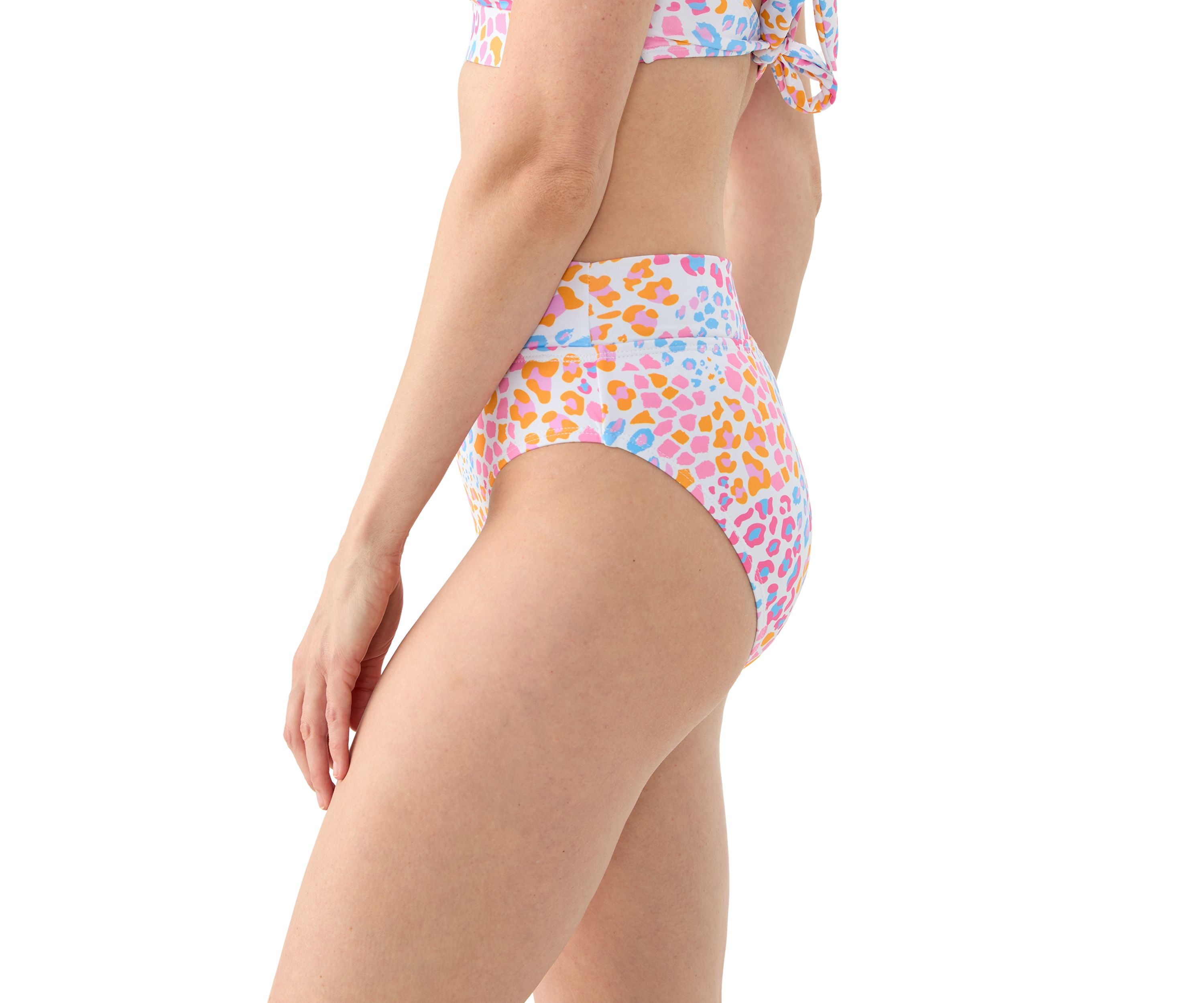 Wild Safari High Waisted Banded Swim Briefs