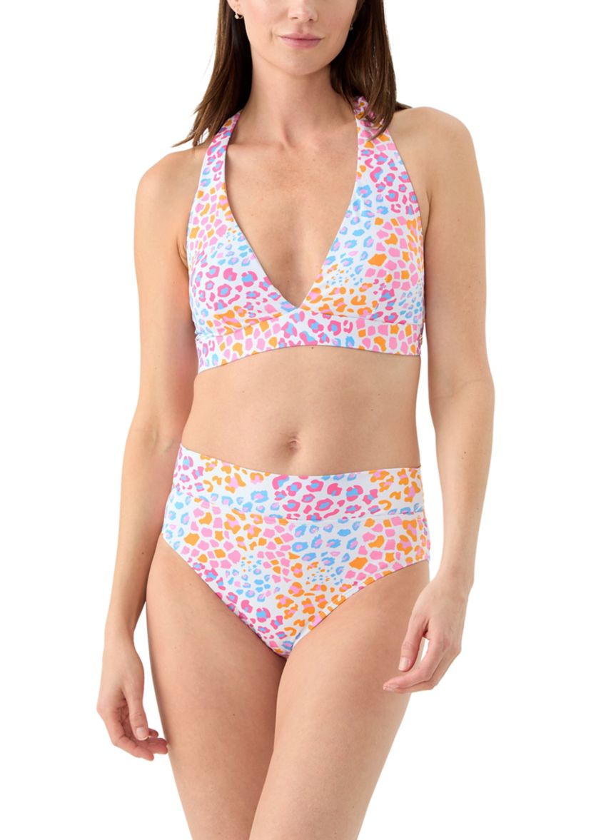 Wild Safari High Waisted Banded Swim Briefs