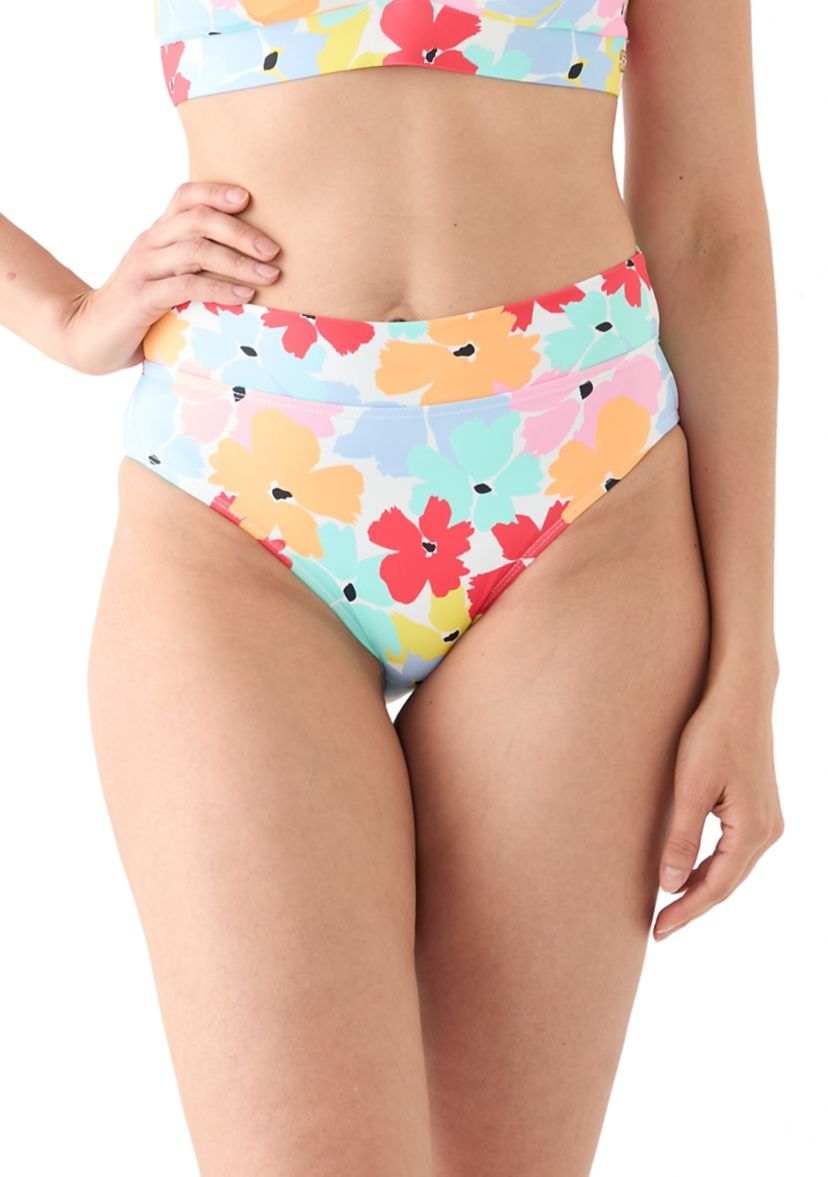 Bloom Again High Rise Banded Swim Bottoms