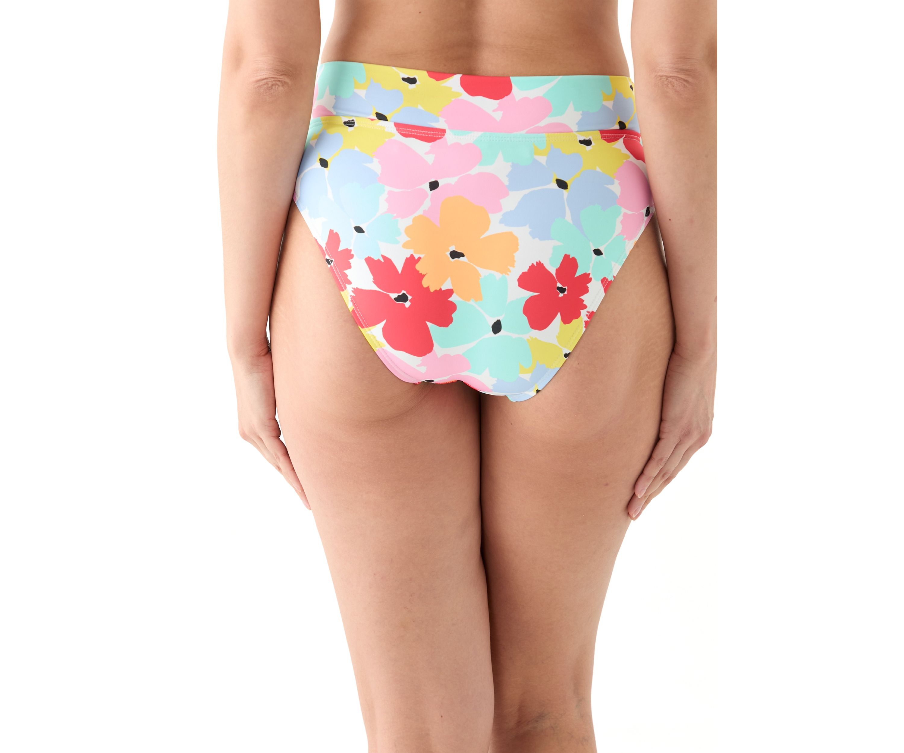 Bloom Again High Rise Banded Swim Bottoms