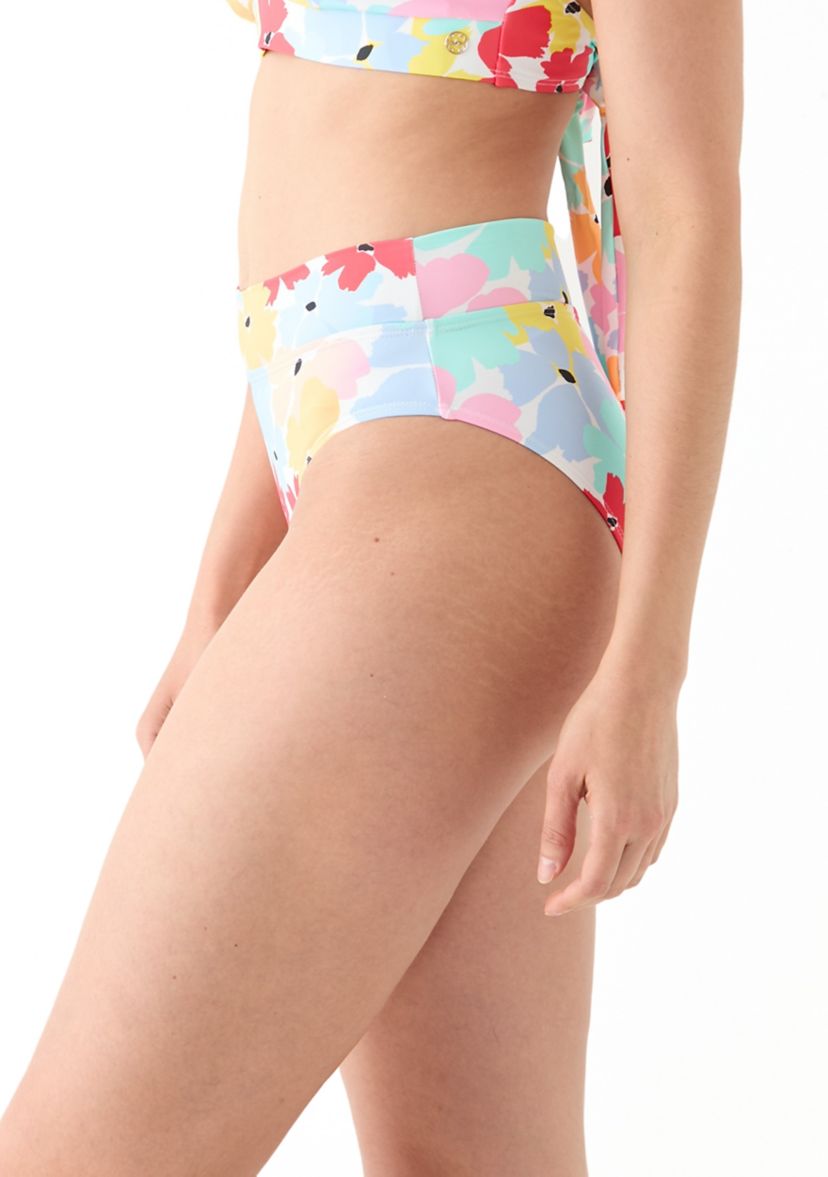 Bloom Again High Rise Banded Swim Bottoms