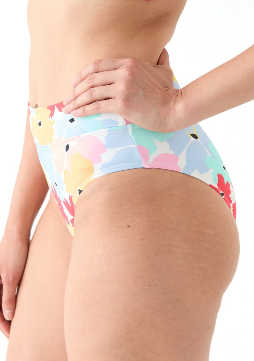 Bloom Again High Rise Banded Swim Bottoms
