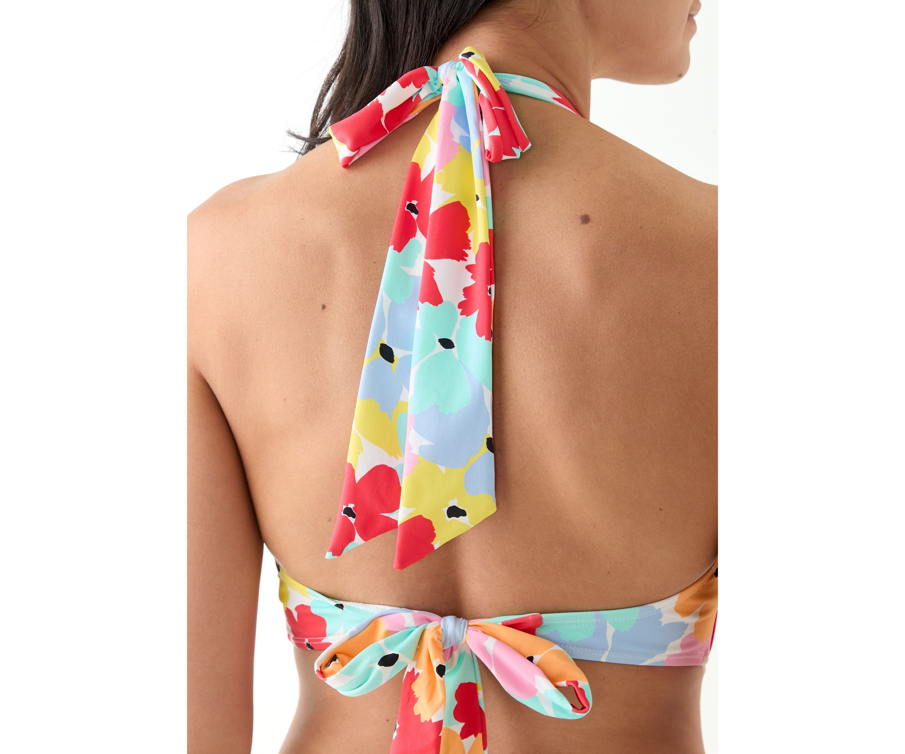 Bloom Again Halter Banded Bikini Swim Top