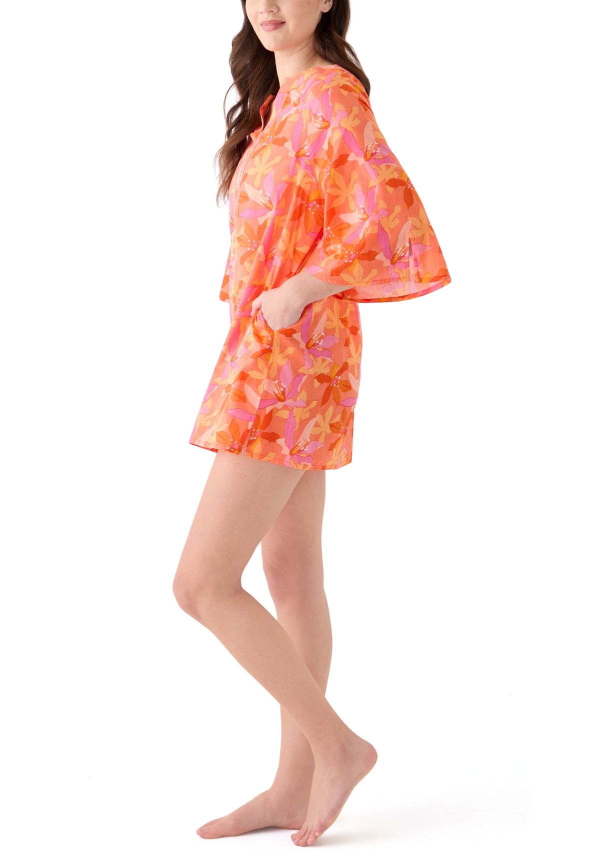 Paradise Split Neck Swim Cover Up