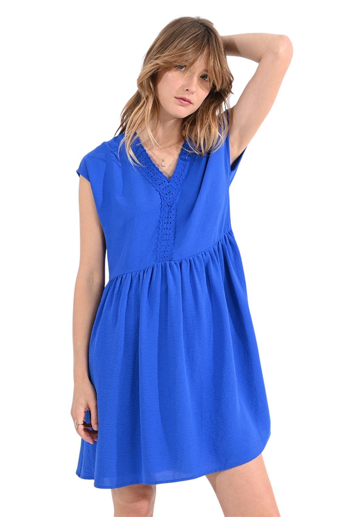 Womens Appliqué Trim Dress