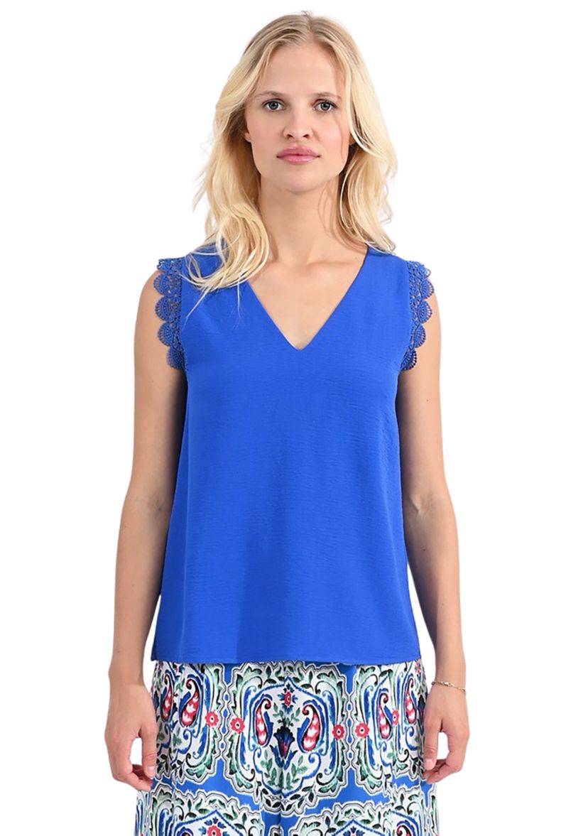 Womens Sleeveless Woven Top