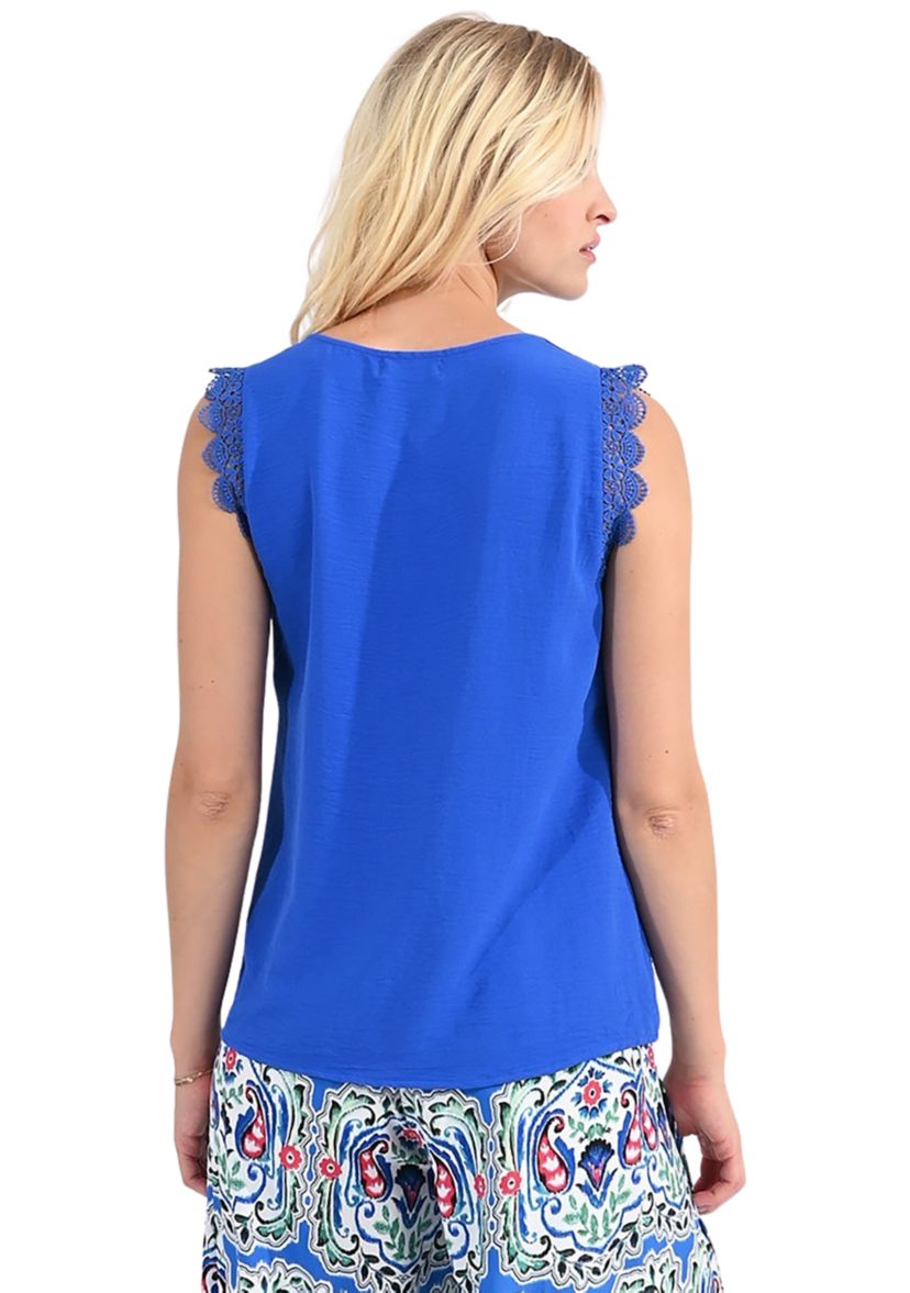 Womens Sleeveless Woven Top