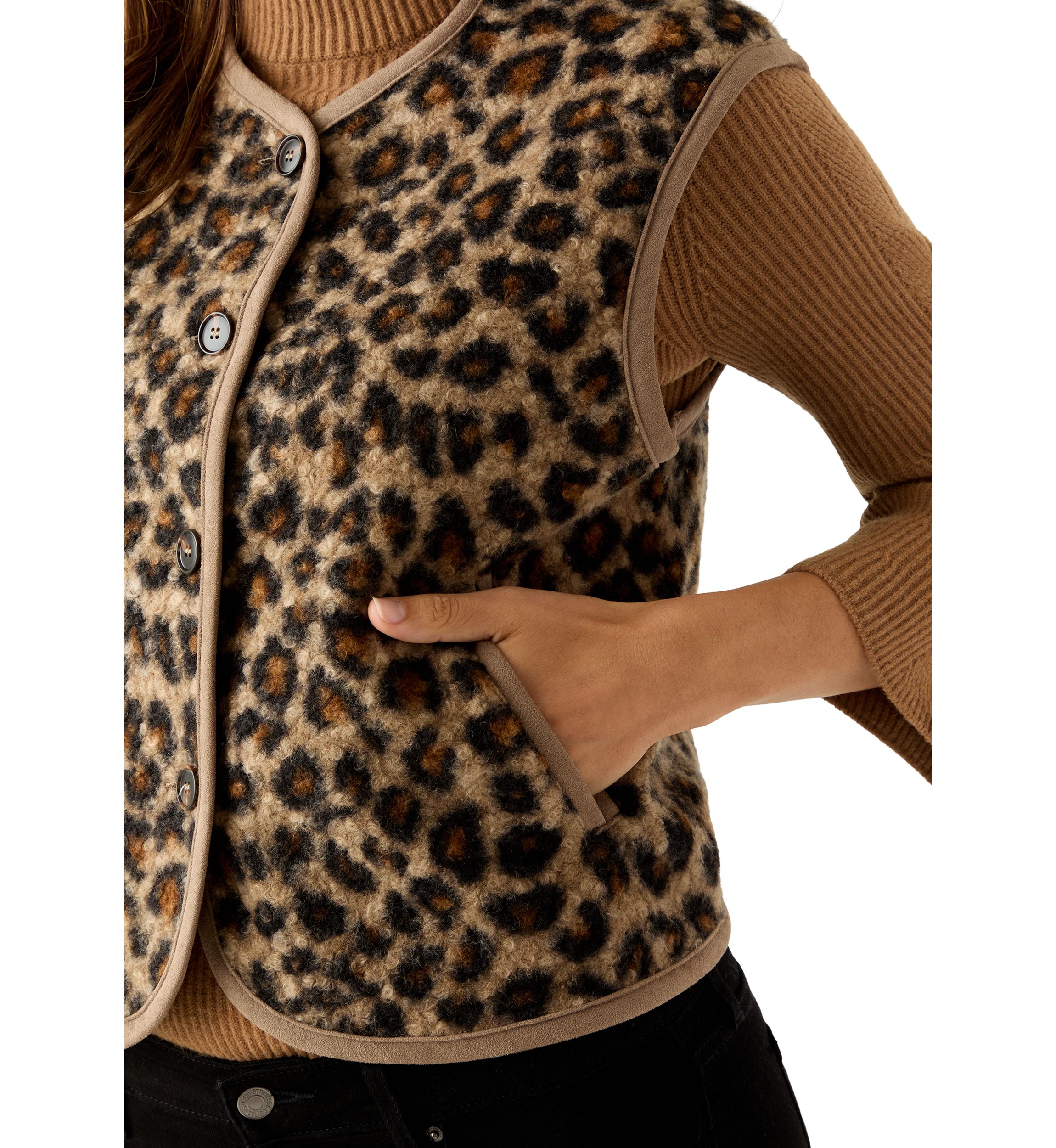 Womens Leopard Vest 