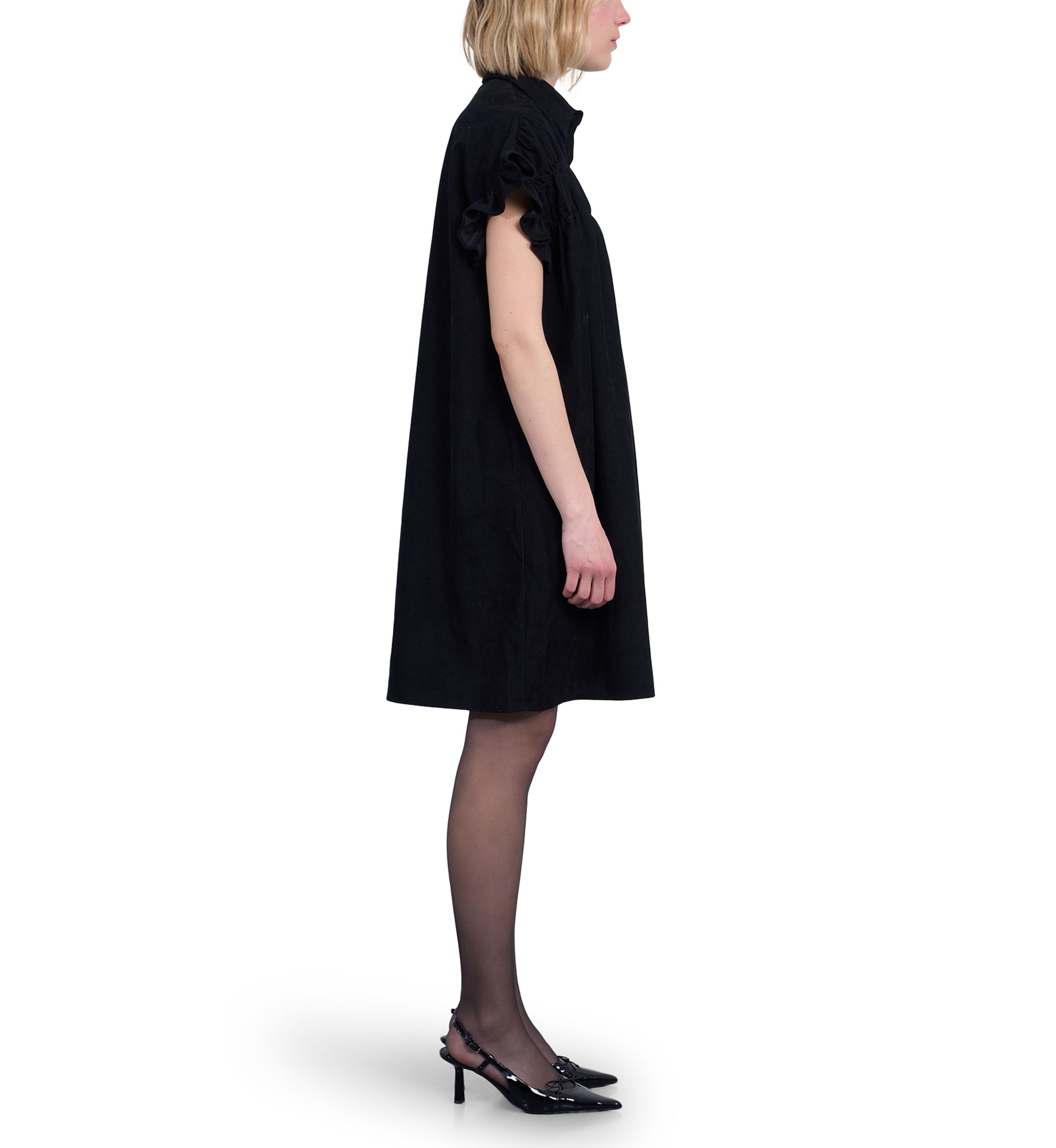 Womens Smocked Corduroy Dress